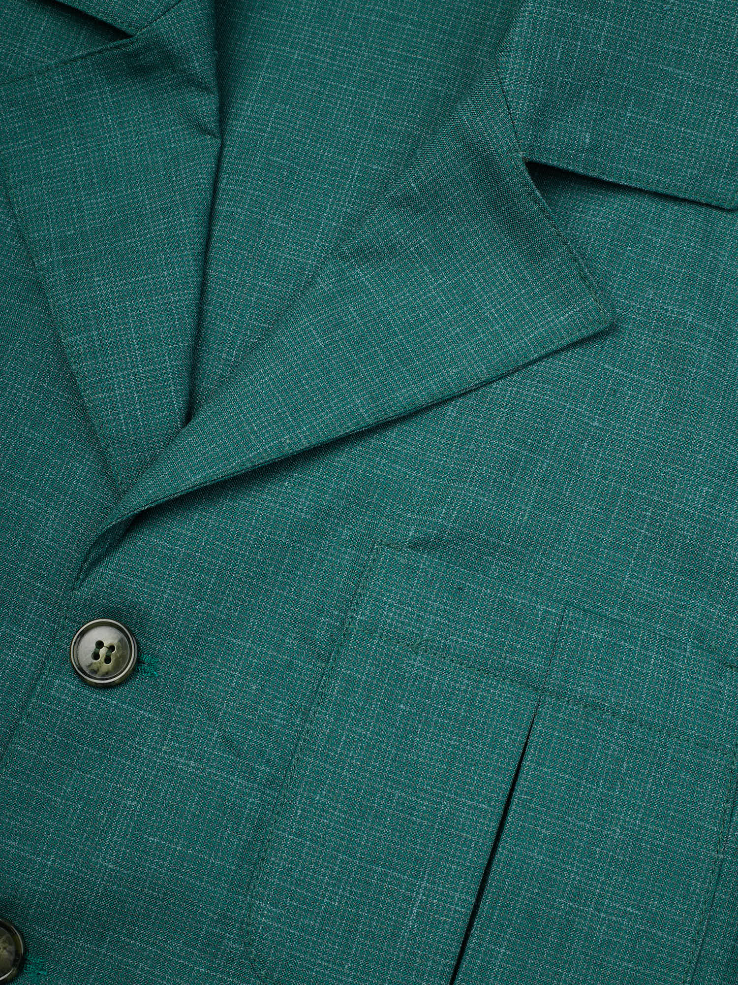 PIETRA SALATA Napoli Green Drago Wool-Silk-Linen Ultralight Jacket
