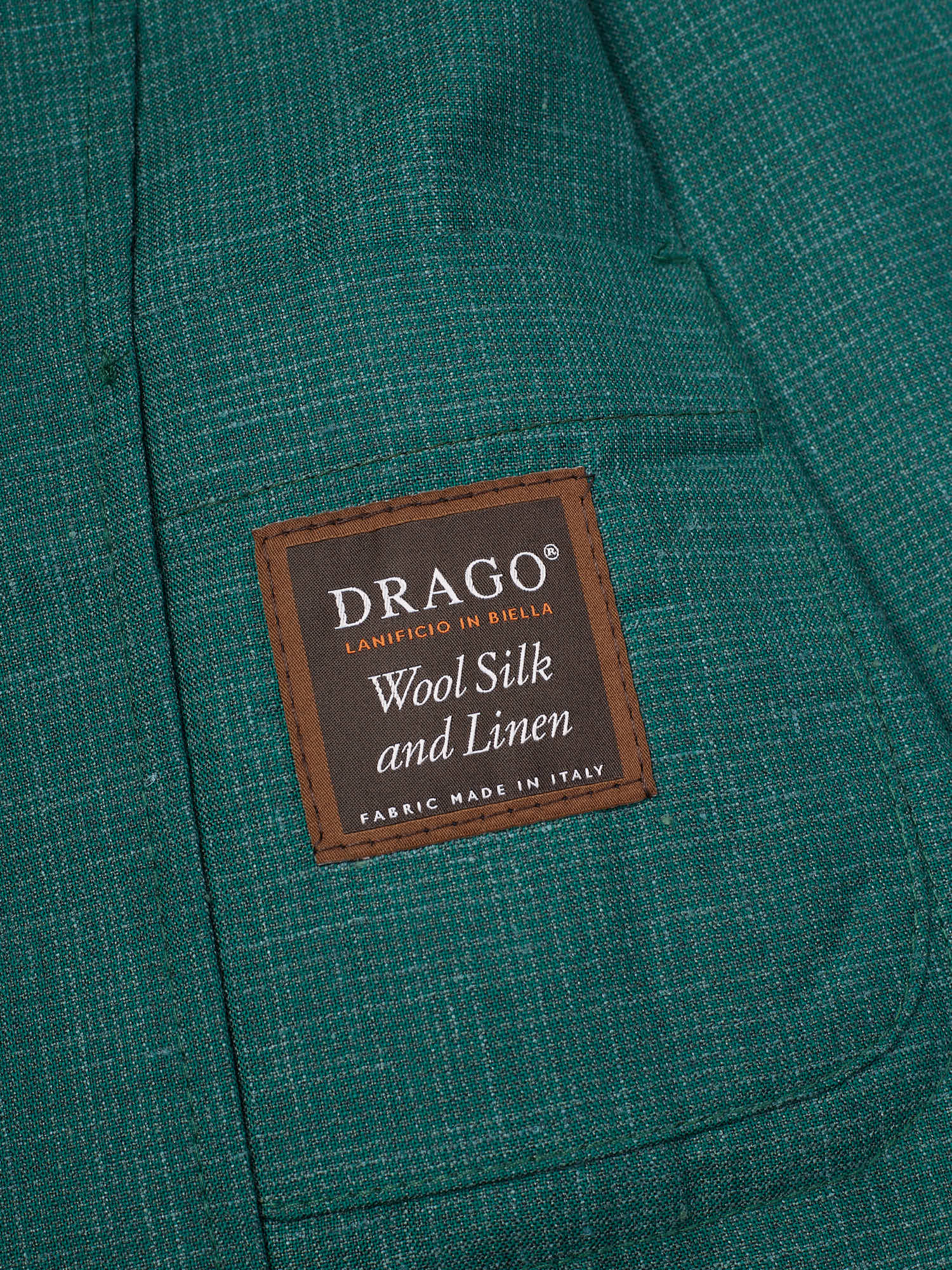 PIETRA SALATA Napoli Green Drago Wool-Silk-Linen Ultralight Jacket