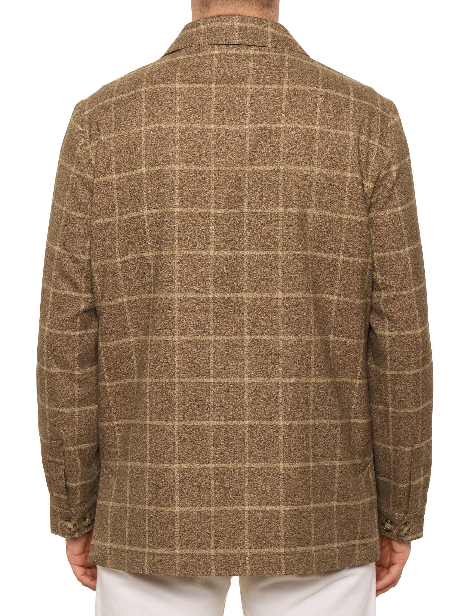 PIETRA SALATA Napoli Brown Winsowpane Wool Blend Stretch Jacket NEW