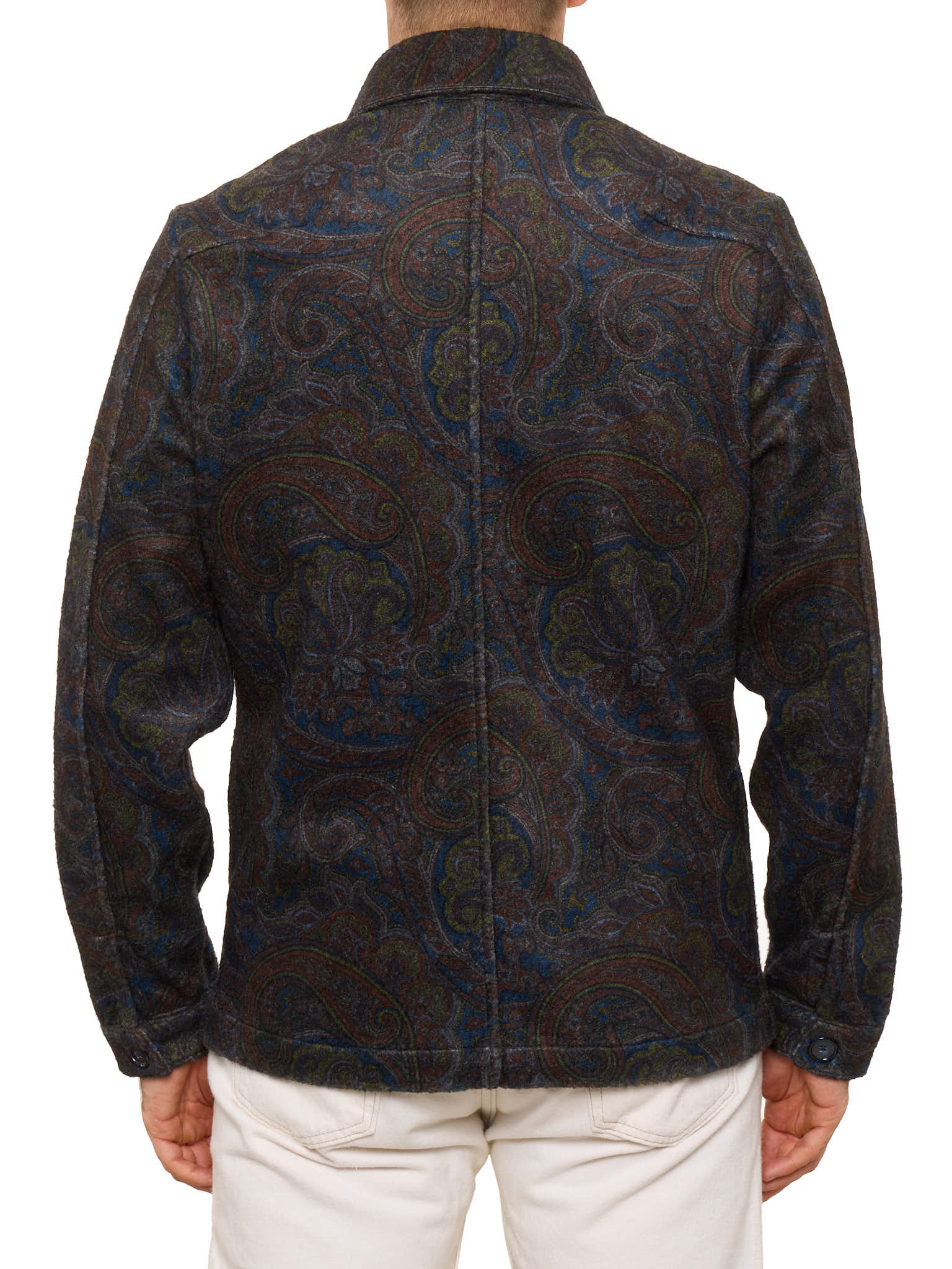 PIETRA SALATA Napoli Multicolor Paisley Safari Jacket Overshirt