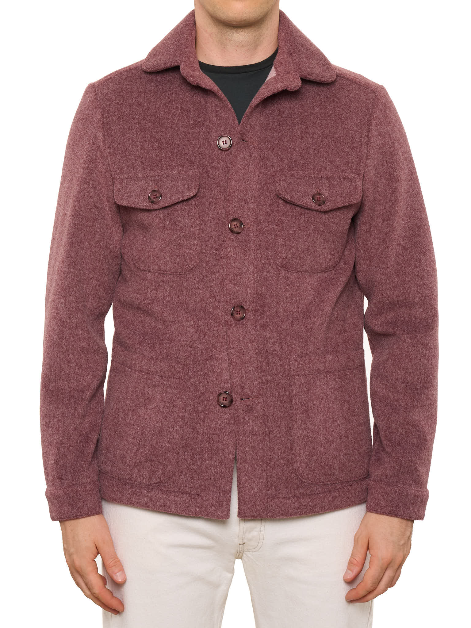 PIETRA SALATA Napoli Muted Rose Safari Jacket Overshirt NEW S