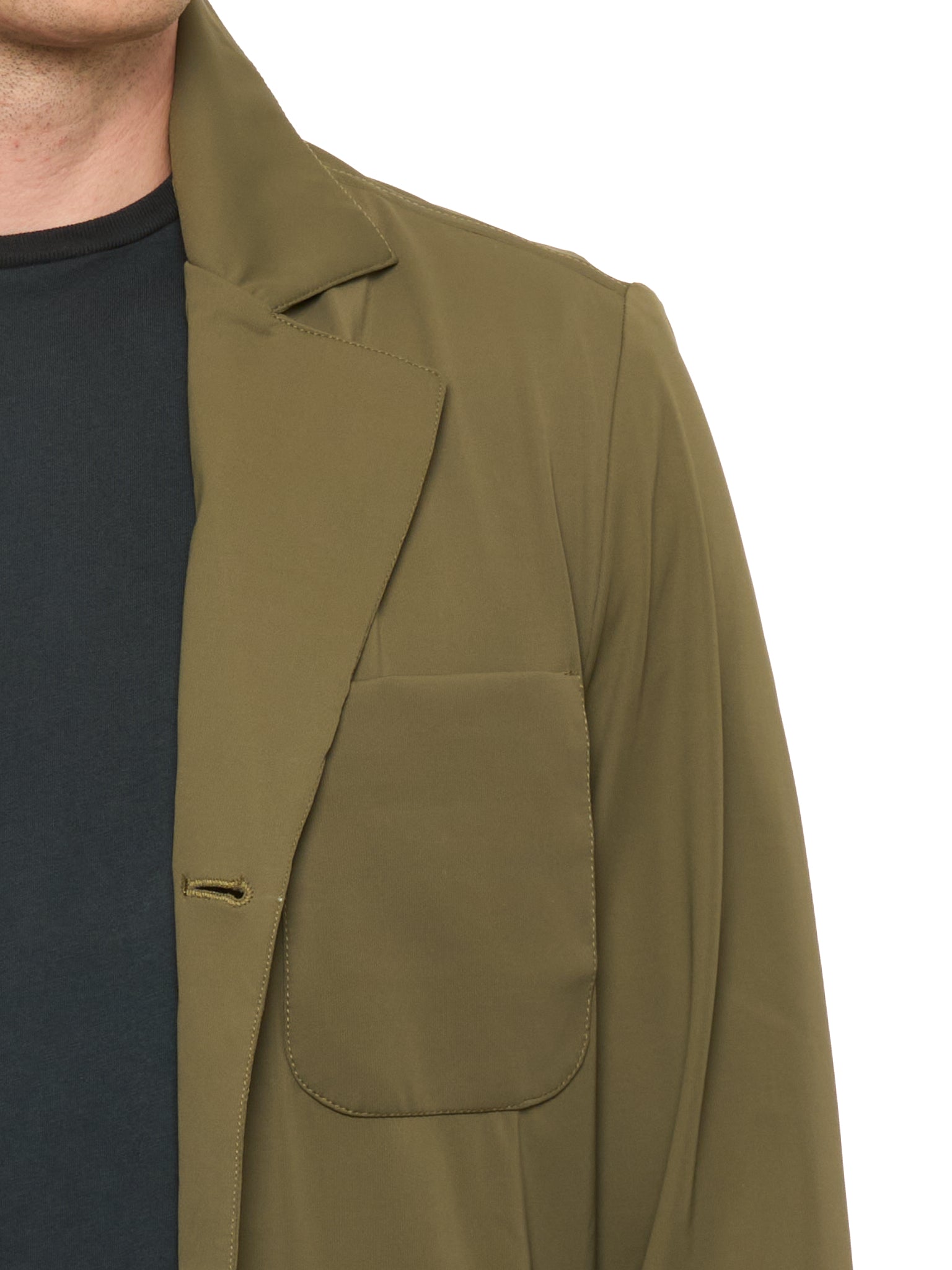 PIETRA SALATA Napoli Olive Green Lightweight Jacket Stretch NEW