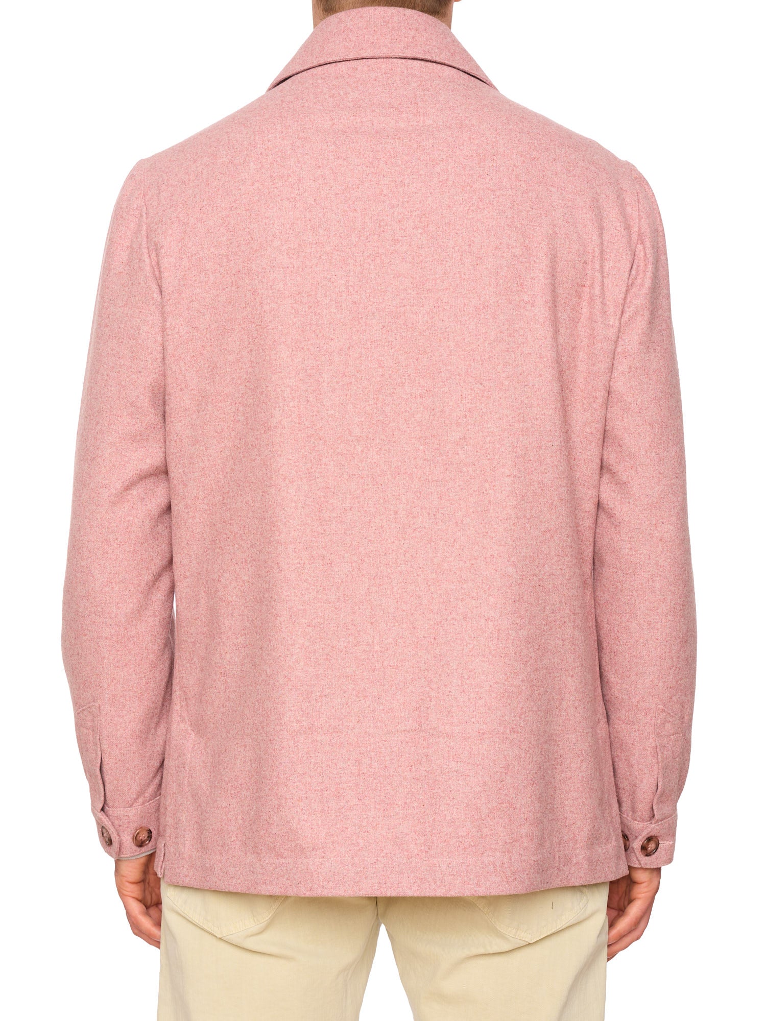 PIETRA SALATA Napoli "John" Pink Wool Travel Jacket Car Coat NEW Slim