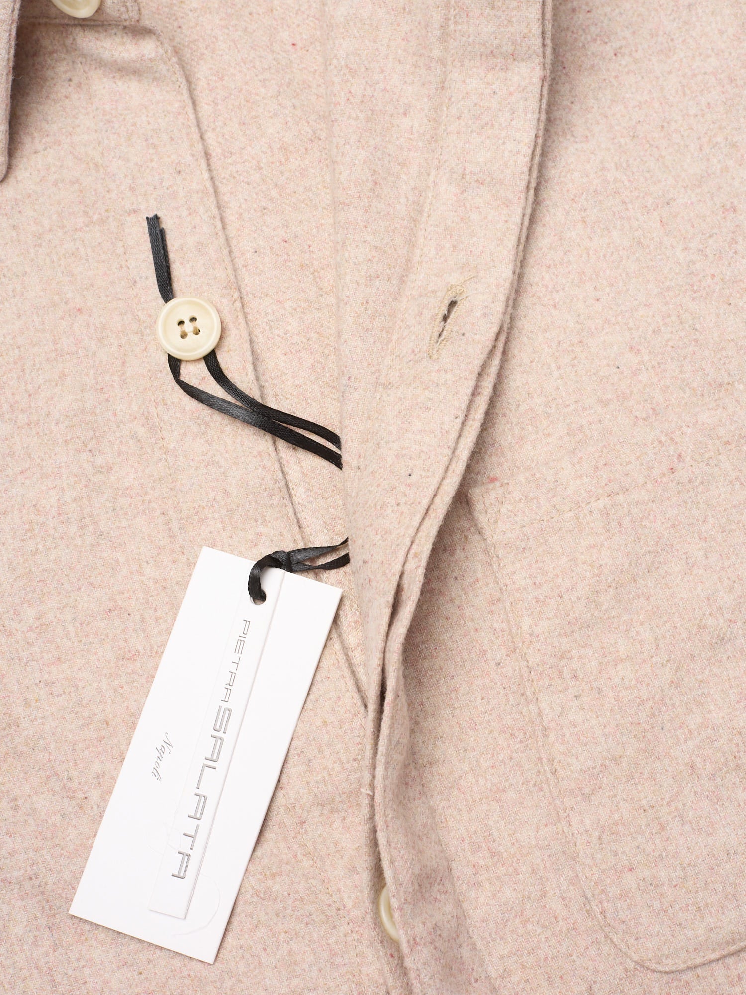 PIETRA SALATA Napoli "Chester" Beige Wool Utility Jacket NEW Slim