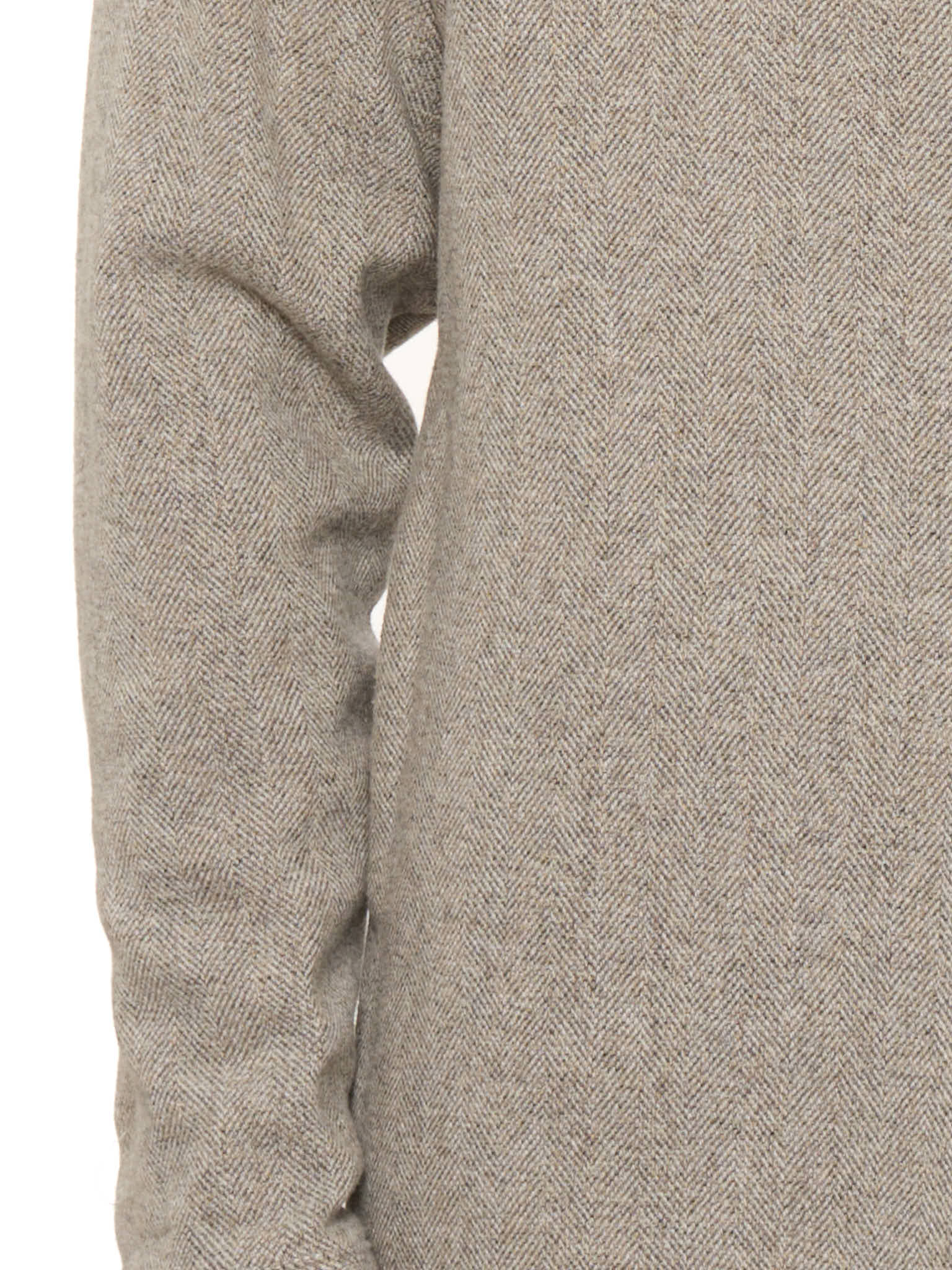 PIETRA SALATA Napoli "Drago" Gray Herringbone Wool-Cashmere Overshirt NEW S