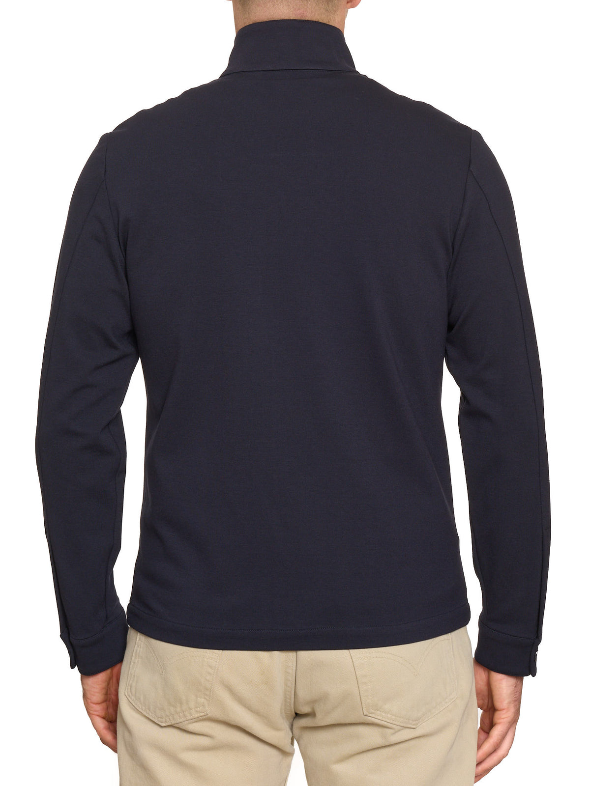 PIETRA SALATA Napoli "Greg" Blue Cotton Jersey Stretch Overjacket NEW