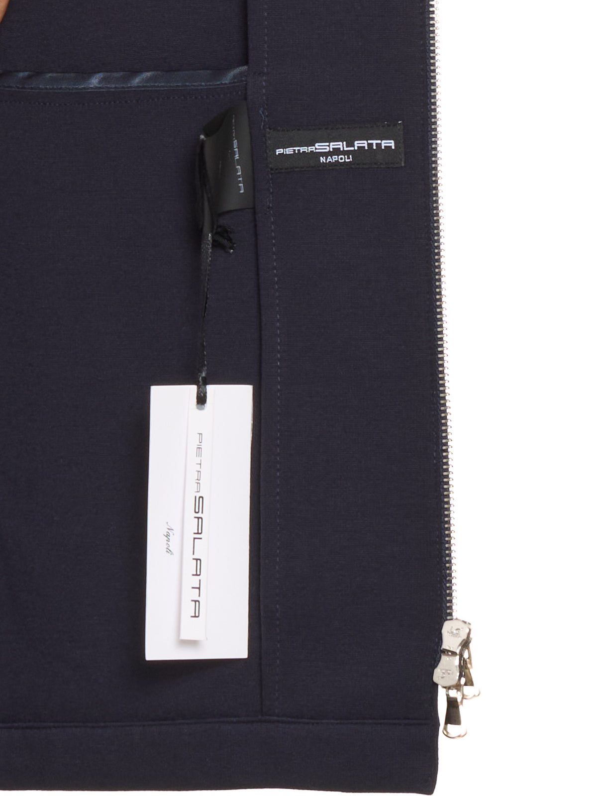 PIETRA SALATA Napoli "Greg" Blue Cotton Jersey Stretch Overjacket NEW