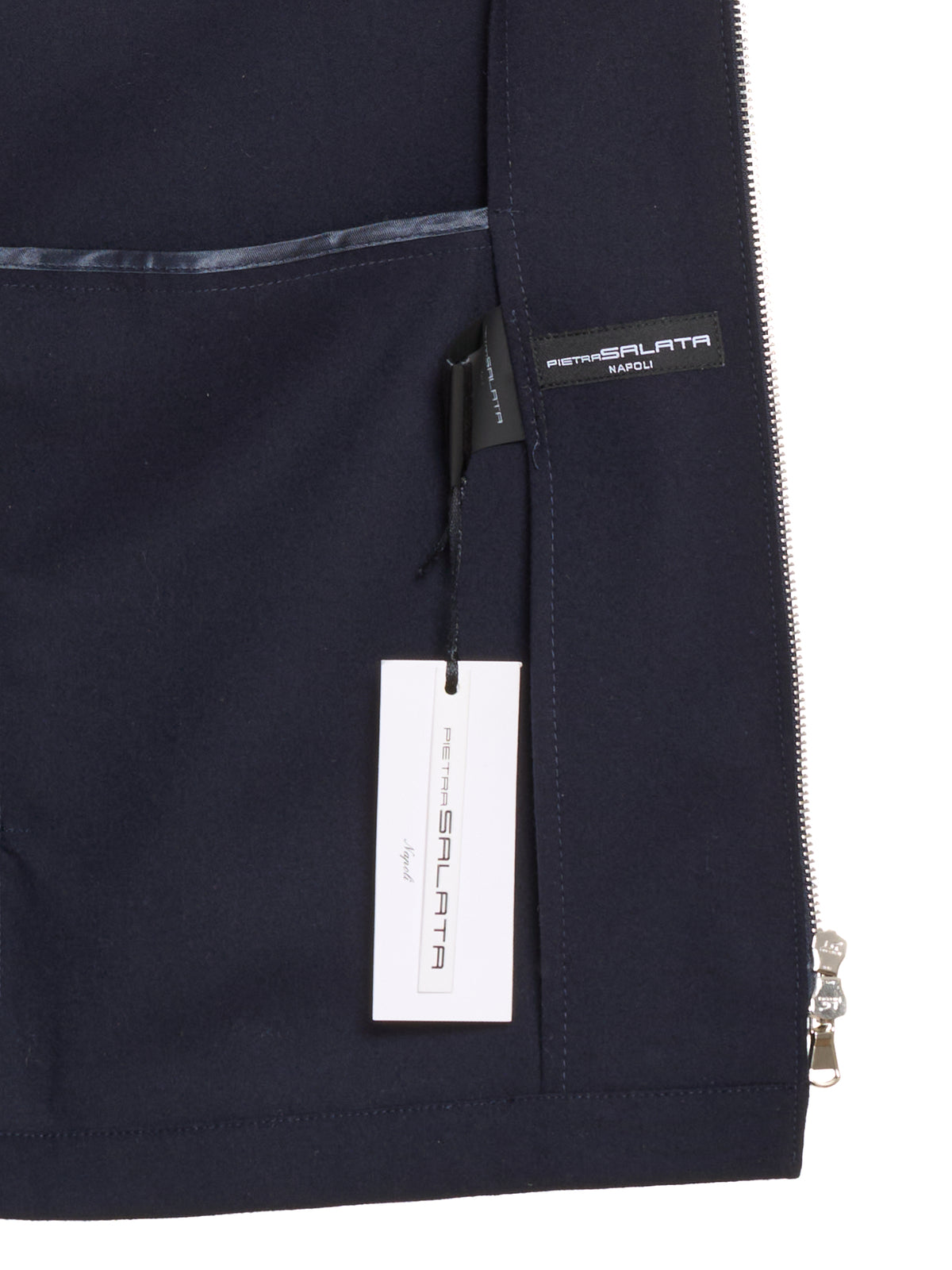 PIETRA SALATA Napoli "Greg" Blue Wool Stretch Overjacket NEW