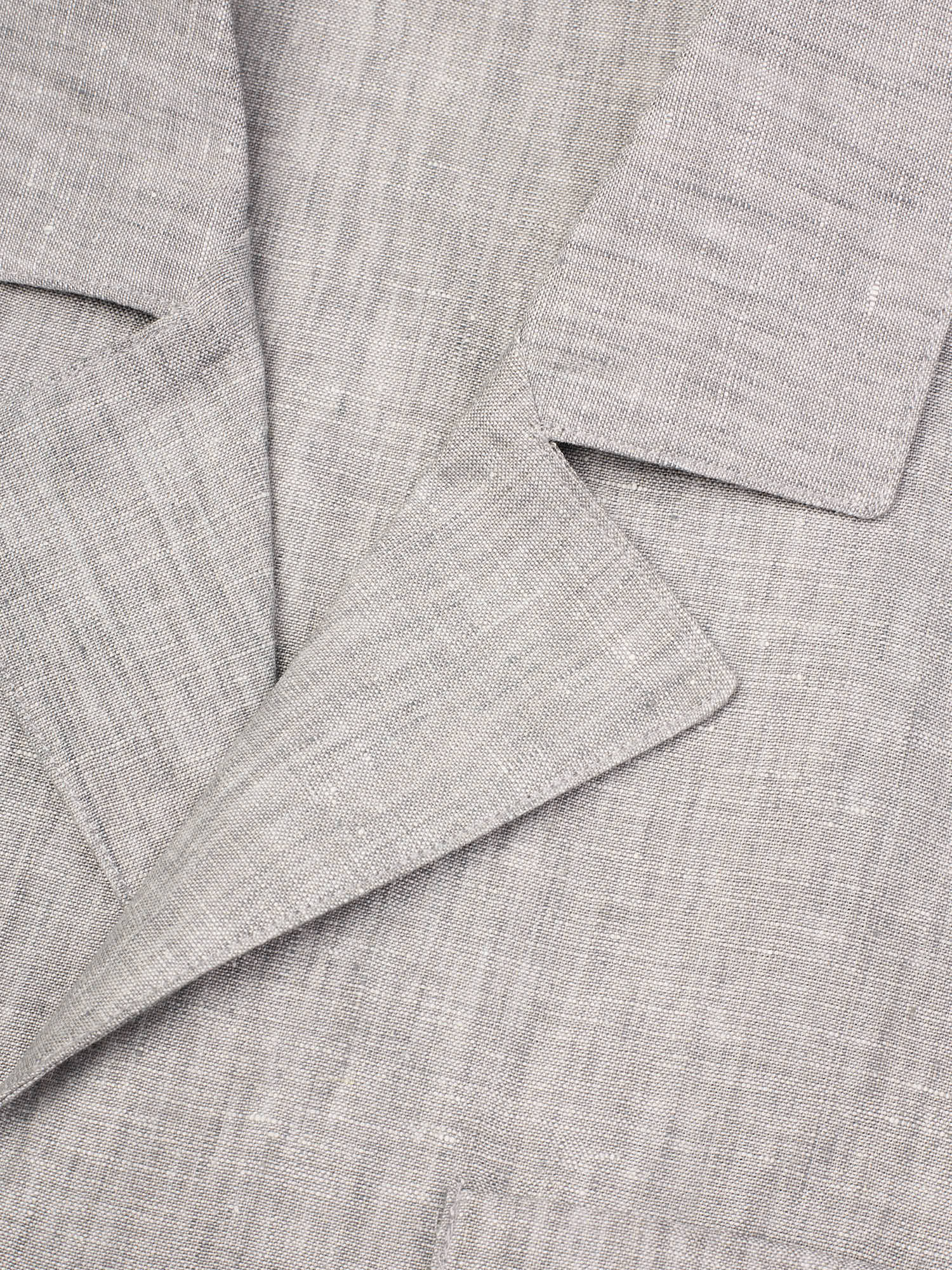 PIETRA SALATA Napoli "John Jacket" Heather Gray Melange Linen Jacket