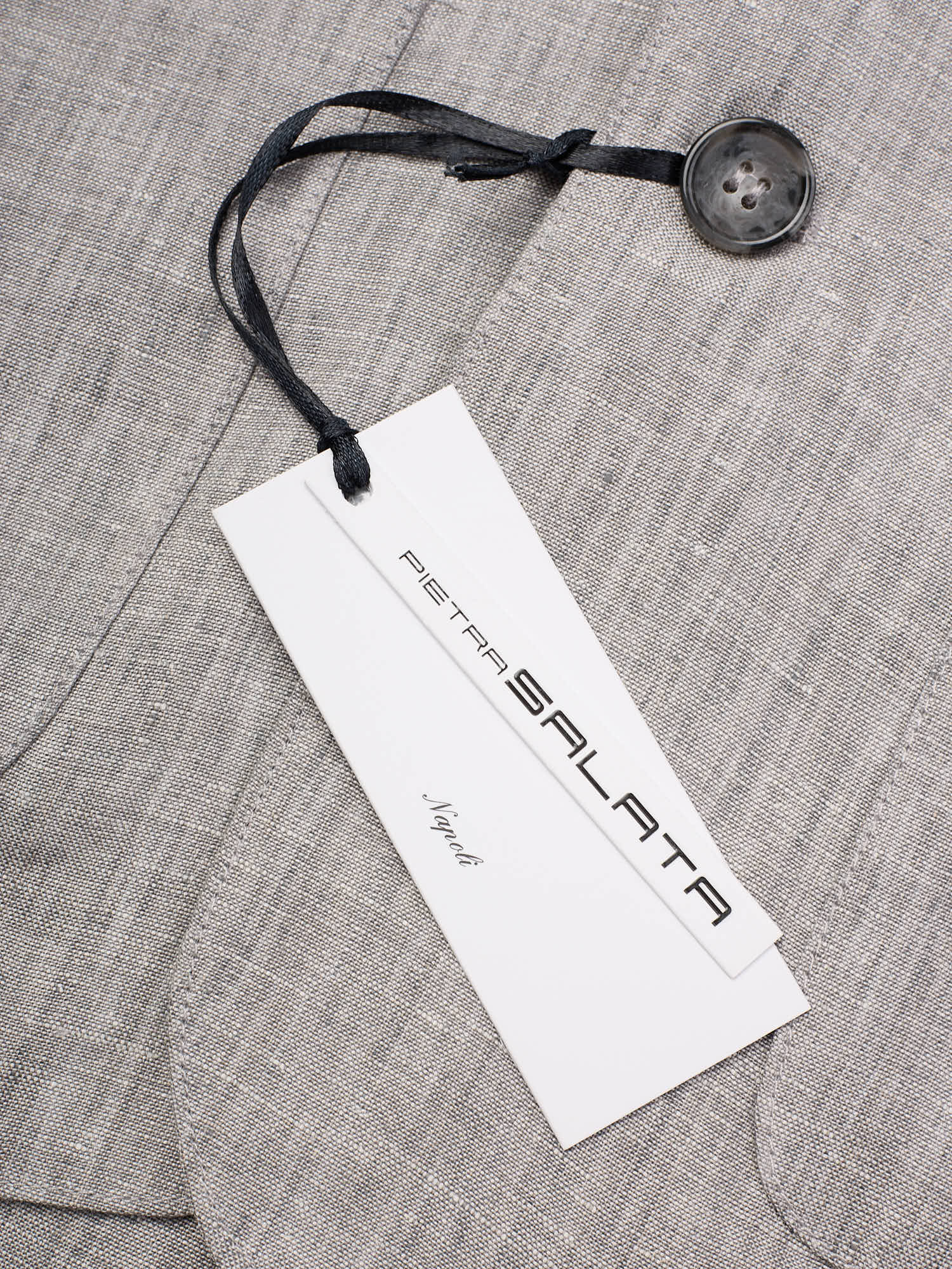 PIETRA SALATA Napoli "John Jacket" Heather Gray Melange Linen Jacket