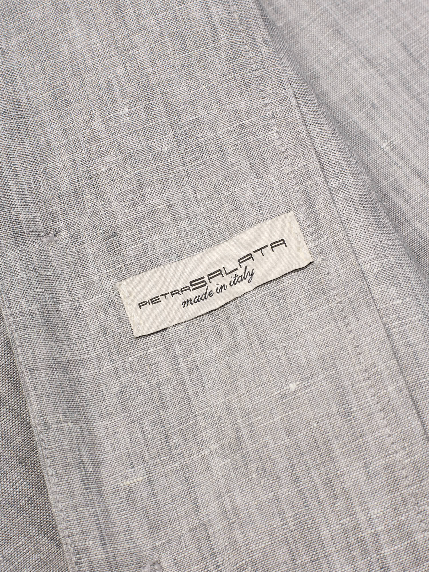 PIETRA SALATA Napoli "John Jacket" Heather Gray Melange Linen Jacket