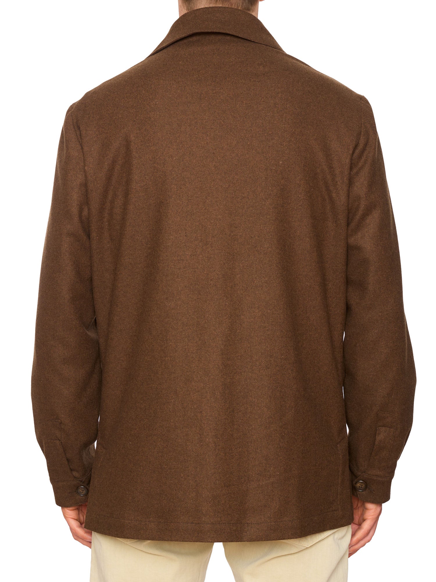 PIETRA SALATA Napoli "John" Brown Wool Travel Jacket Car Coat NEW XL Slim