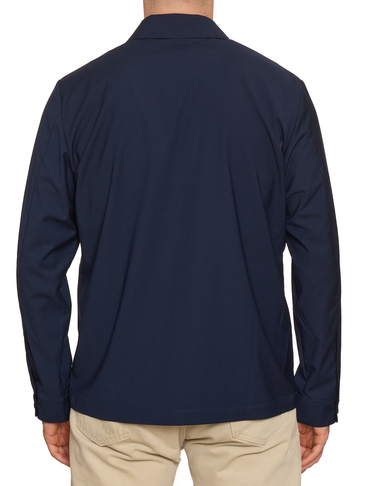 PIETRA SALATA Napoli "Nikky" Navy Blue Technical Wool Blend Lightweight Jacket NEW M