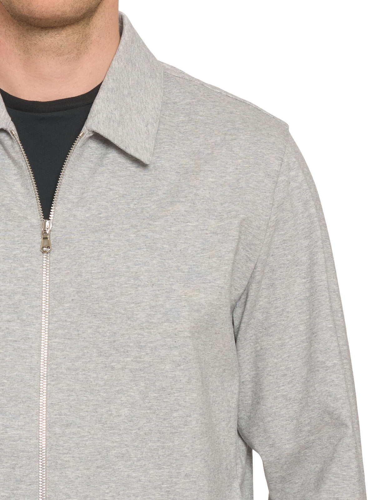 PIETRA SALATA Napoli "Niky" Gray Jersey Lightweight Stretch Cotton Jacket NEW