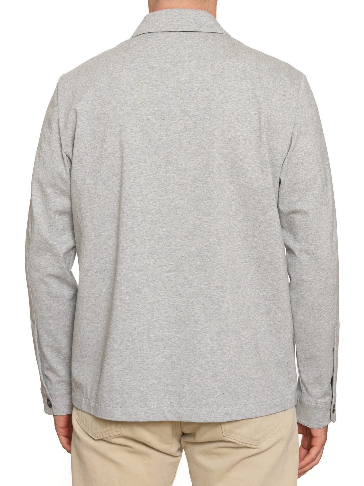 PIETRA SALATA Napoli "Niky" Gray Jersey Lightweight Stretch Cotton Jacket NEW