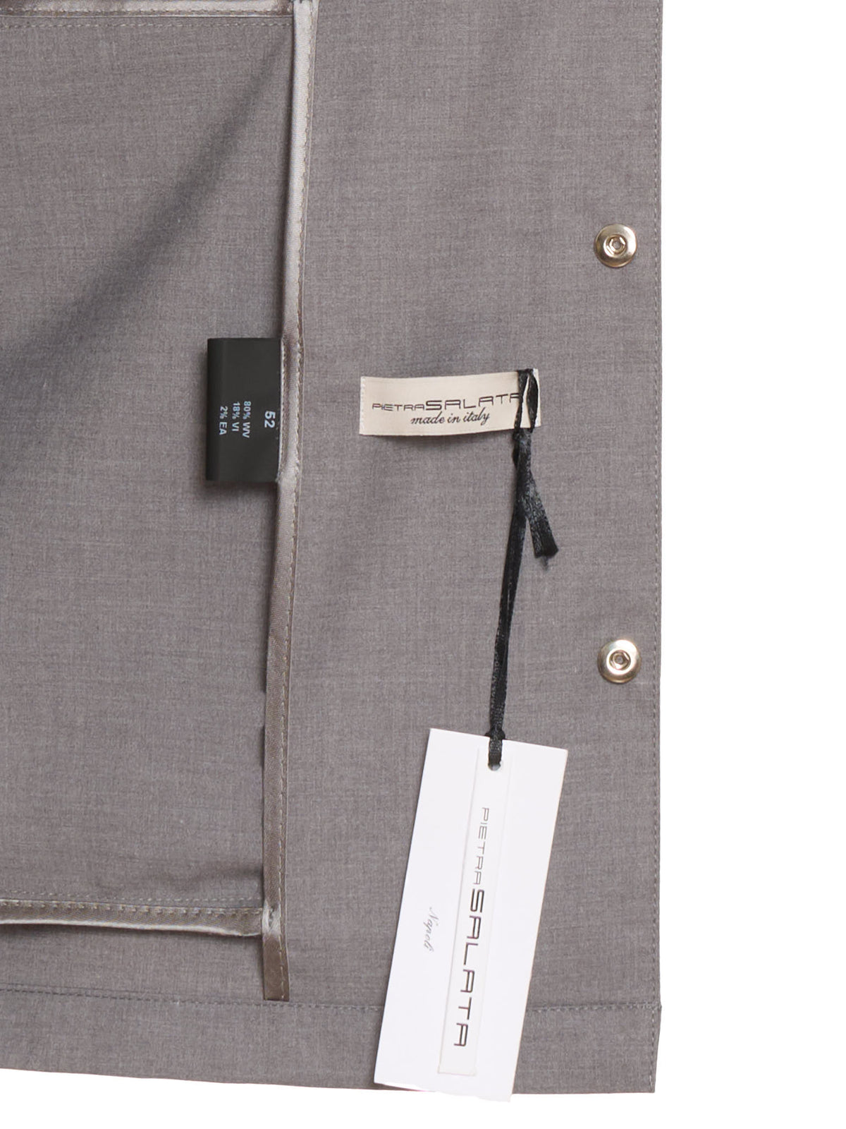 PIETRA SALATA Napoli "Paul" Gray Lightweight Overshirt Jacket NEW