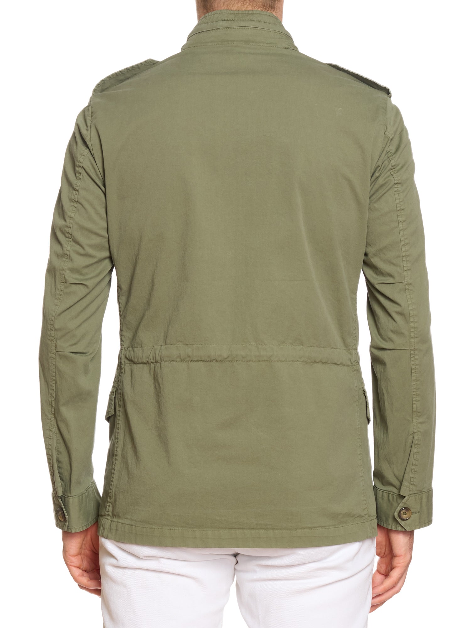 PIETRA SALATA Napoli "Sahara" Green Washed Safari Jacket Field Coat