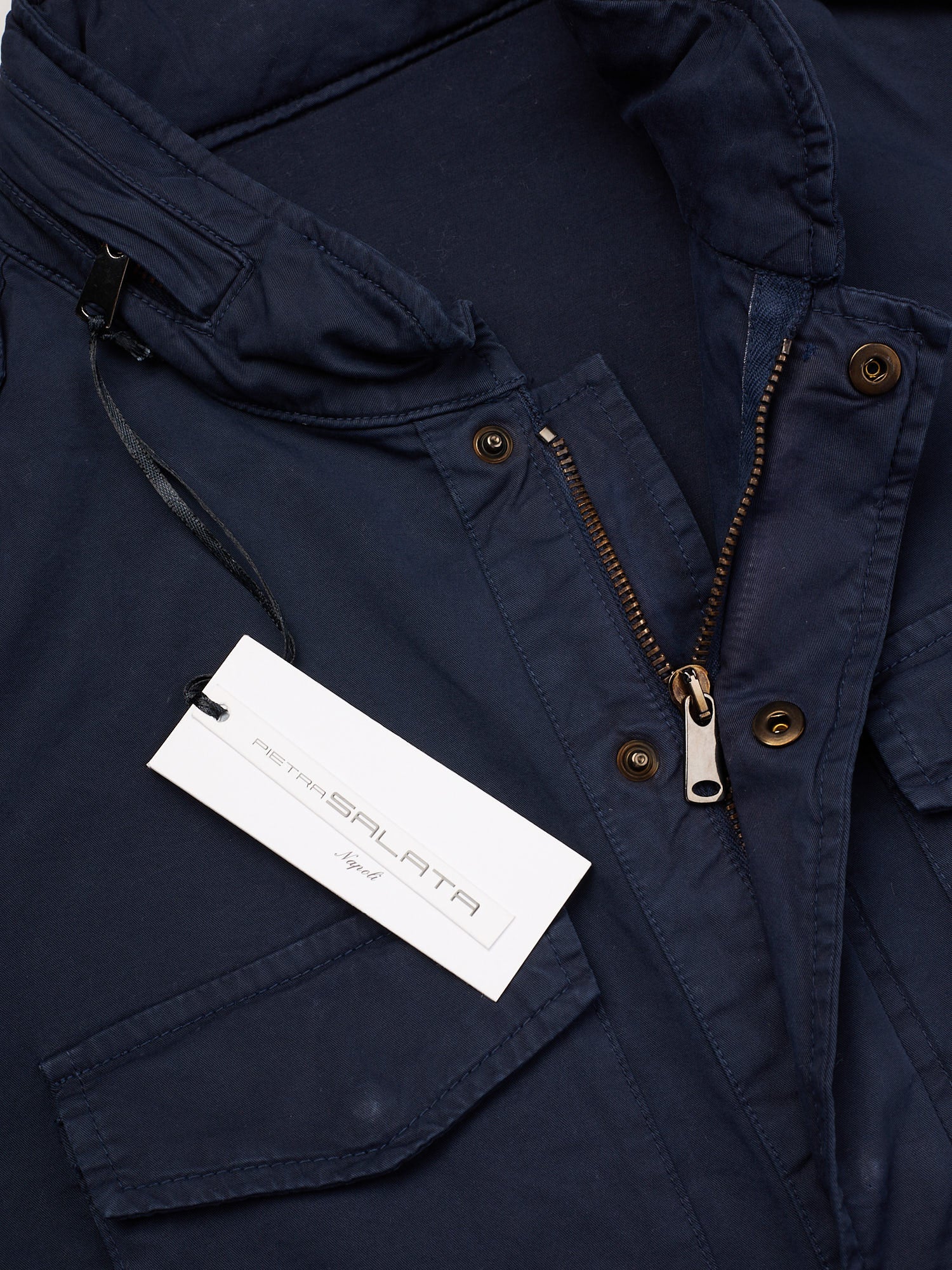 PIETRA SALATA Napoli "Sahara" Navy Blue Safari Field Jacket