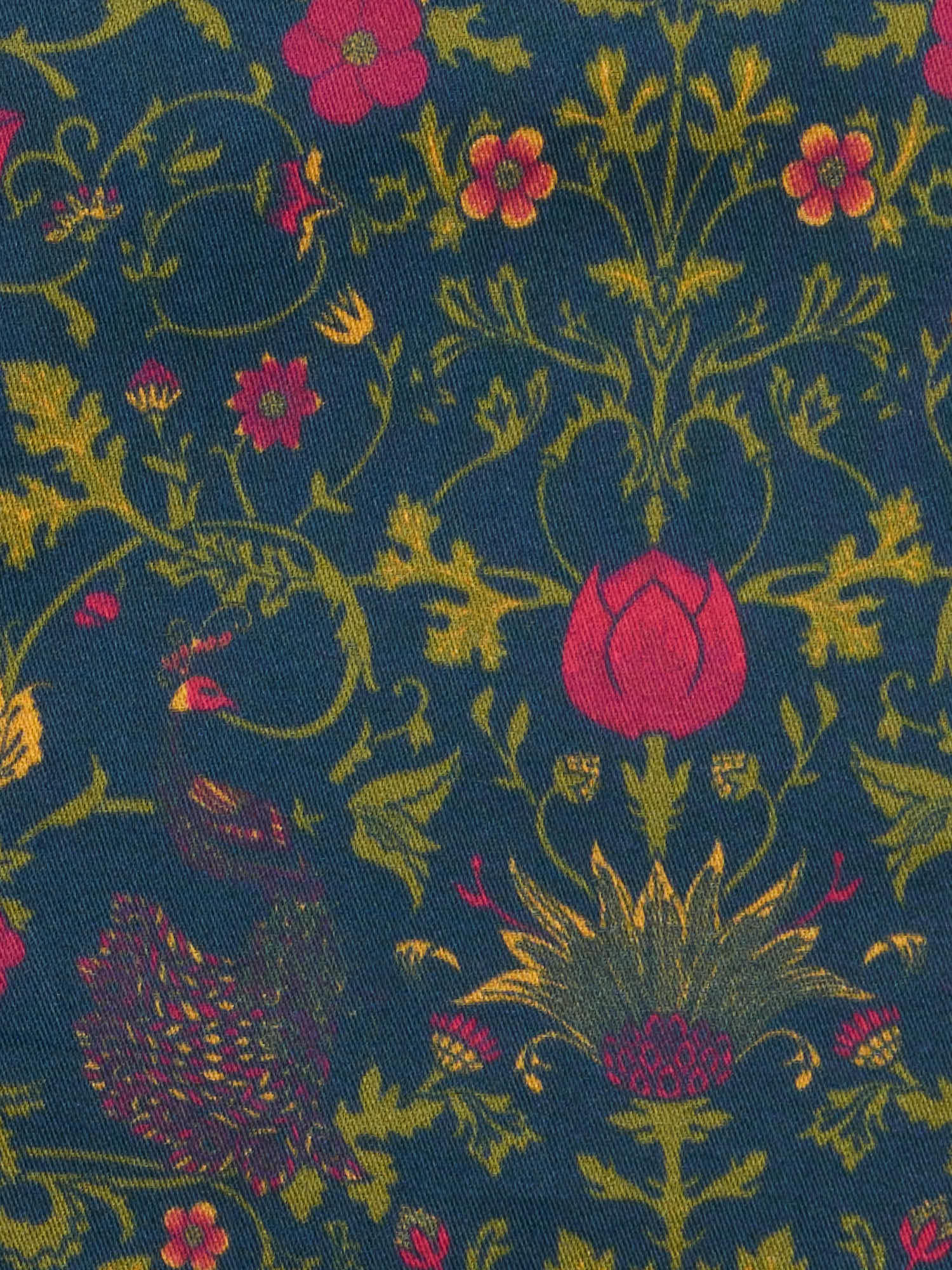 PIETRA SALATA Navy Blue Floral Pattern Cotton Shirt