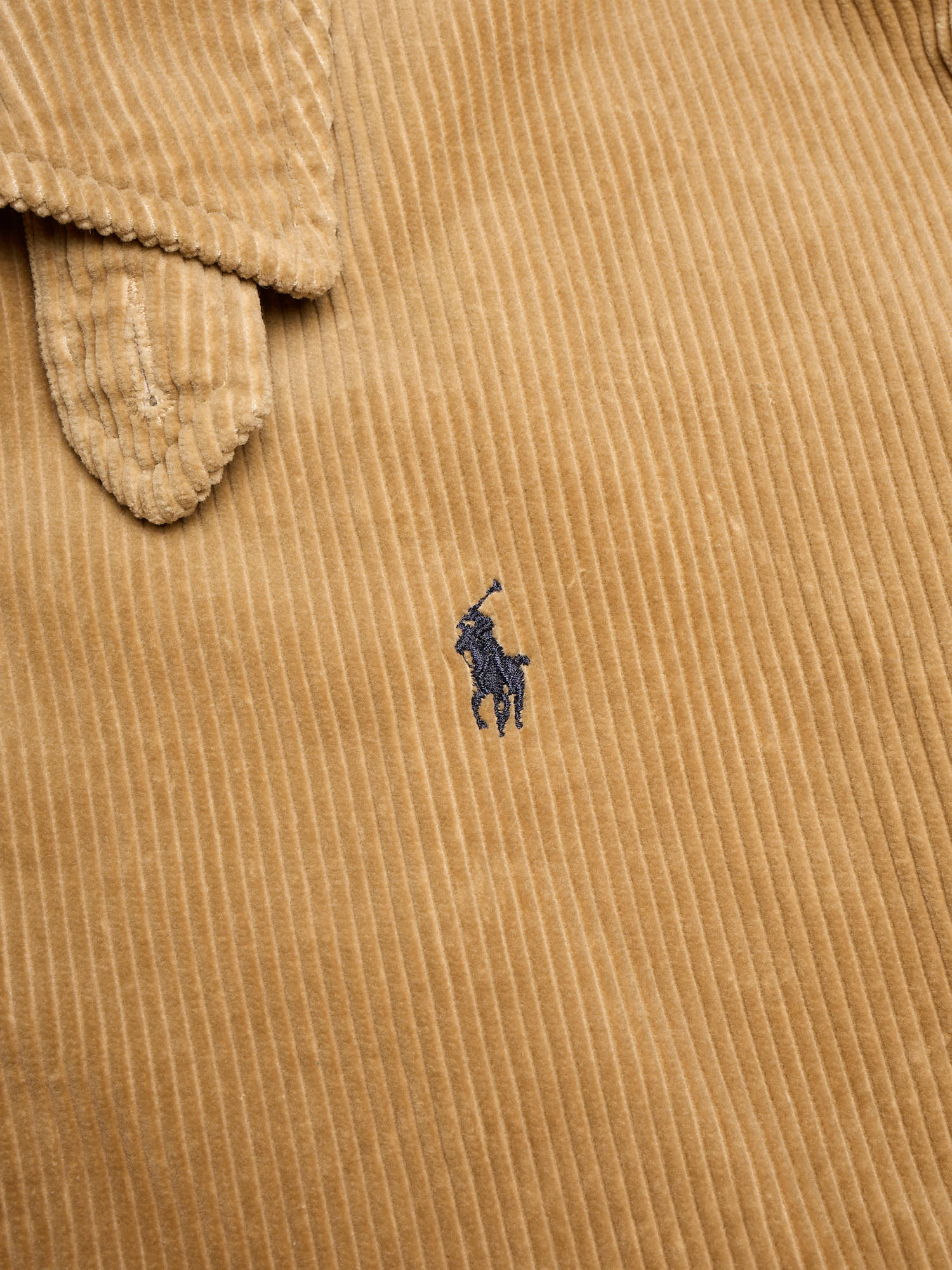 POLO RALPH LAUREN Beige Cotton Corduroy Harrington Jacket Vintage NOS