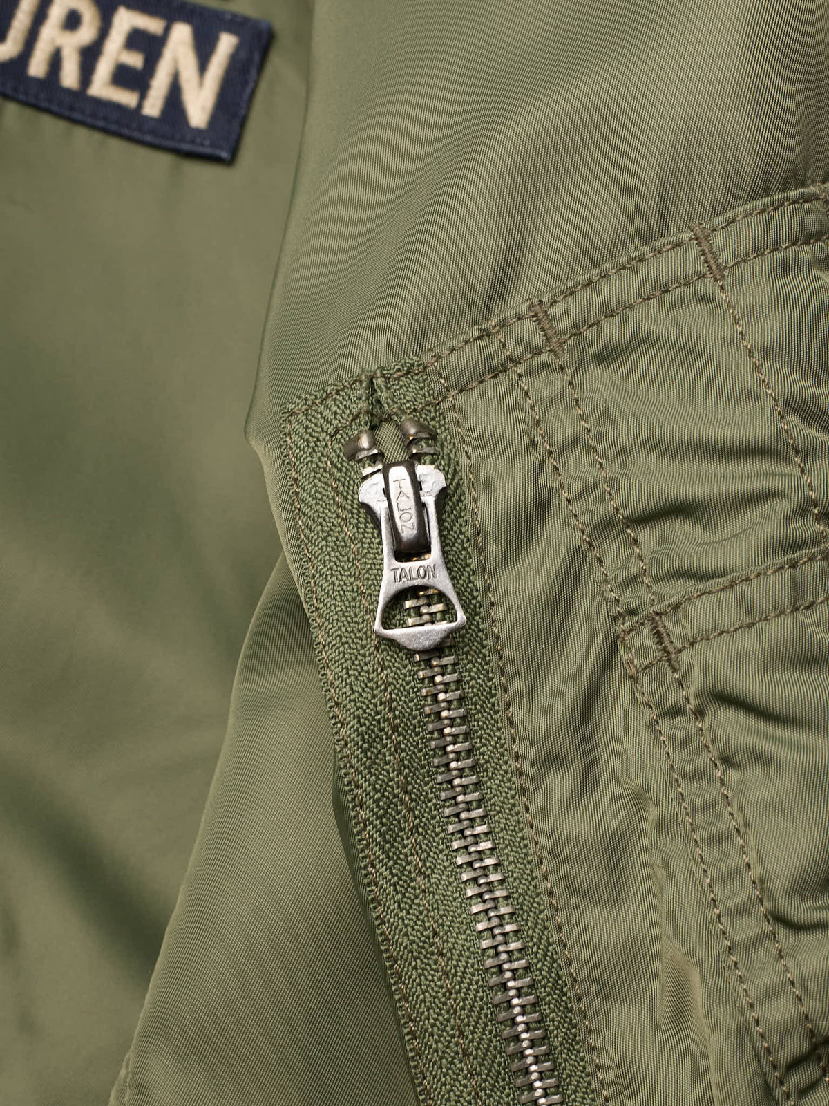 POLO RALPH LAUREN Military Green "Ma–1" Patch Flight Bomber Jacket