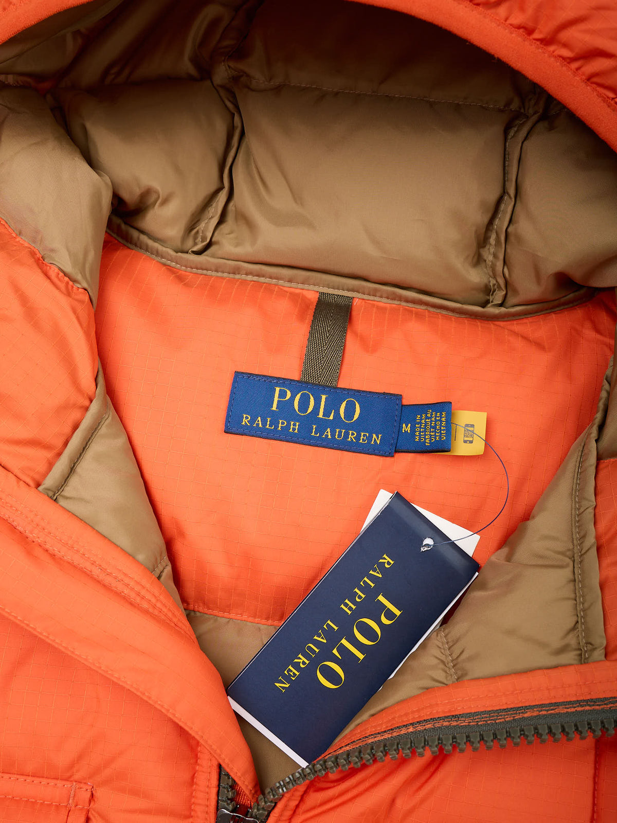 POLO RALPH LAUREN Orange "The Gorham Utility" Down Hooded Jacket Parka