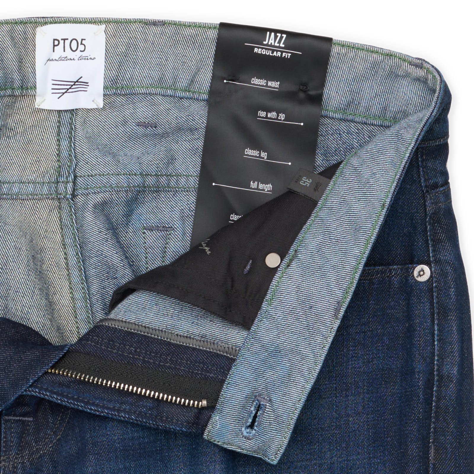 PT05 "Jazz" Indigo Blue Cotton-Lyocell Relaxed Fit Jeans NEW US 42