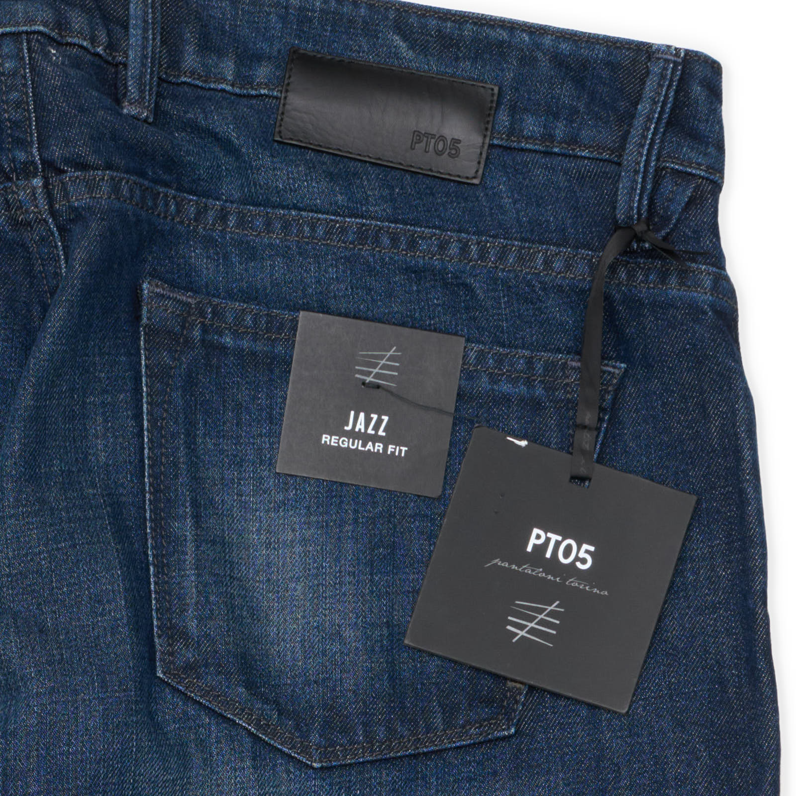 PT05 "Jazz" Indigo Blue Cotton-Lyocell Relaxed Fit Jeans NEW US 42