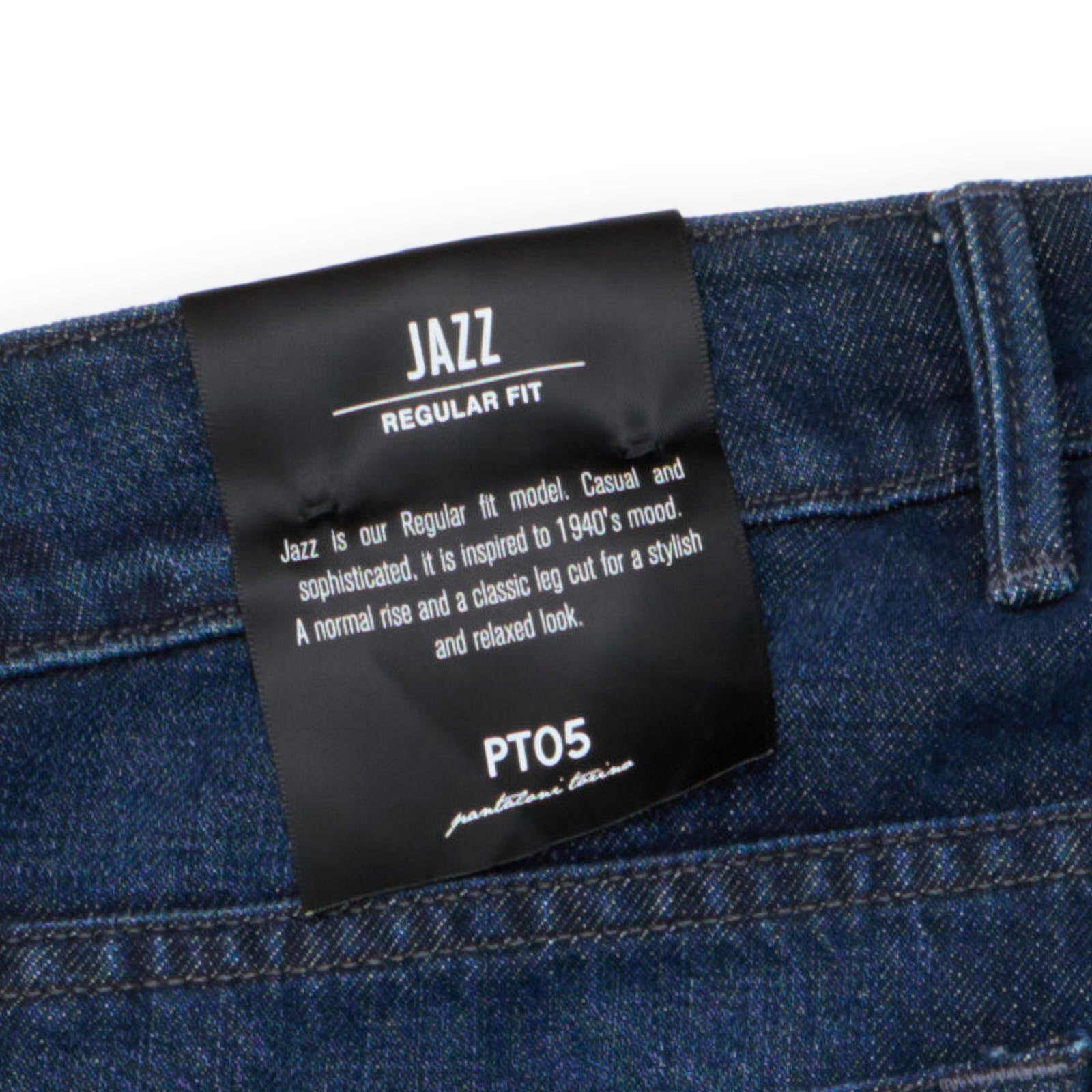 PT05 "Jazz" Indigo Blue Cotton-Lyocell Relaxed Fit Jeans NEW US 42