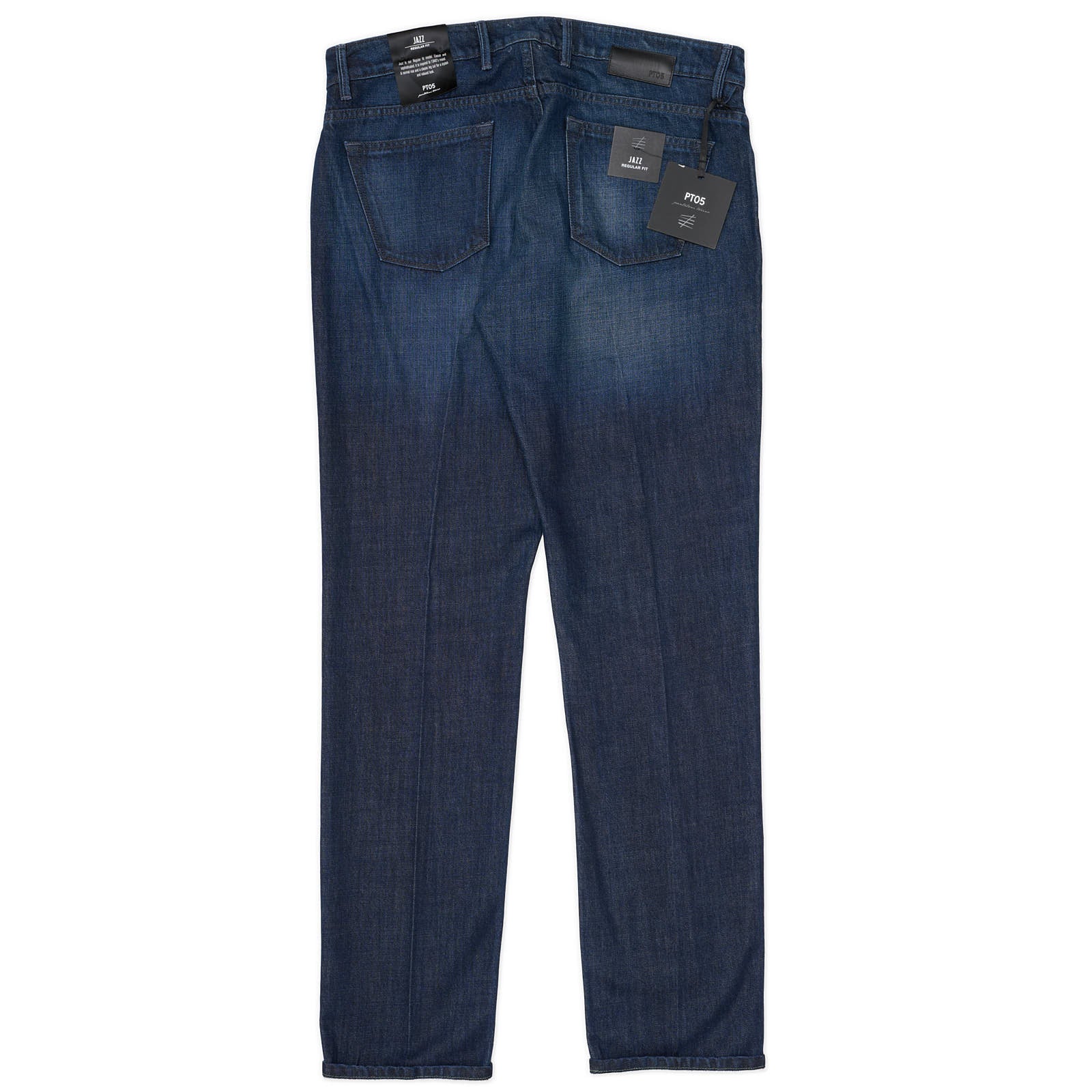 PT05 "Jazz" Indigo Blue Cotton-Lyocell Relaxed Fit Jeans NEW US 42
