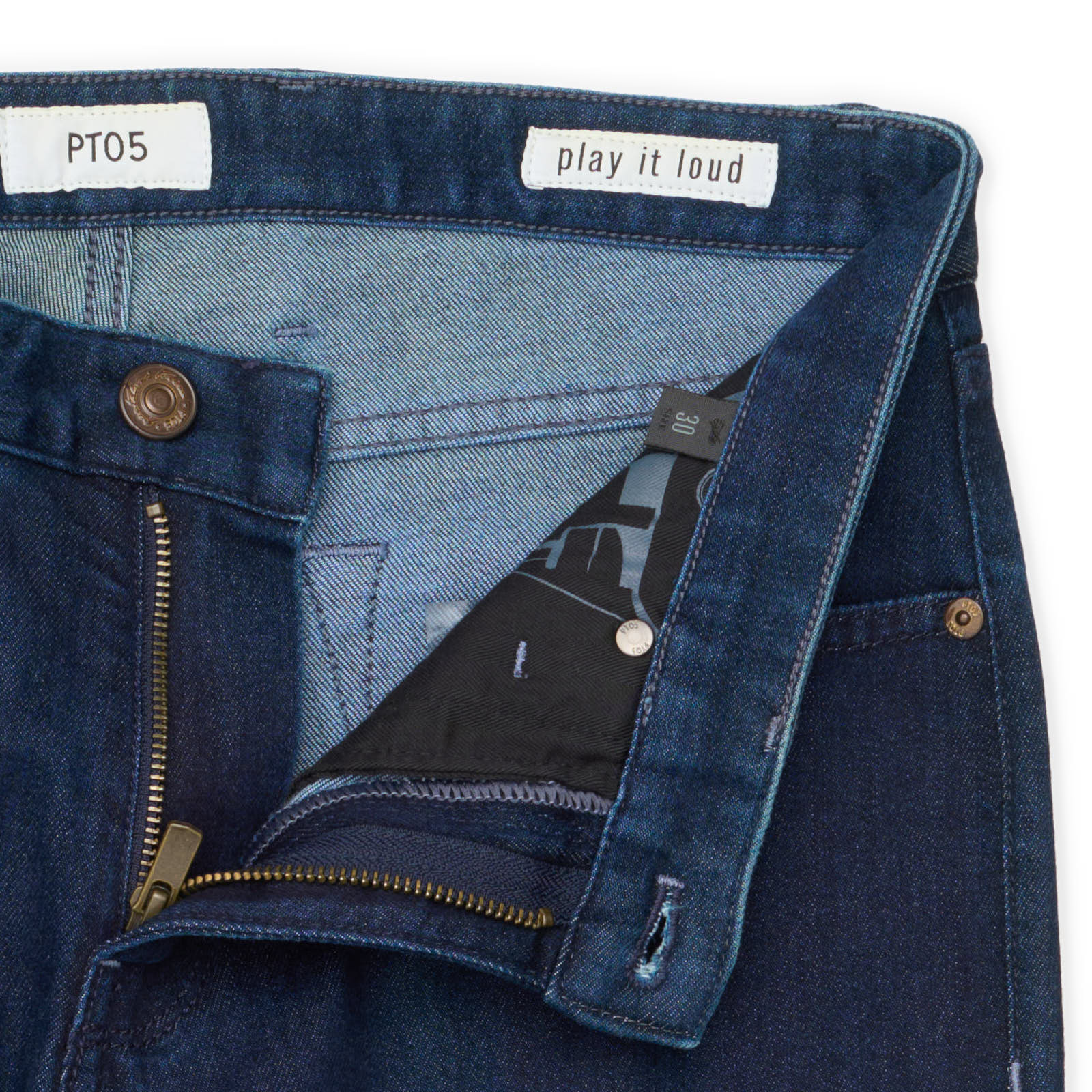 PT05 "Swing" Indigo Blue Cotton-Polyester Stretch Superslim Jeans NEW US 30