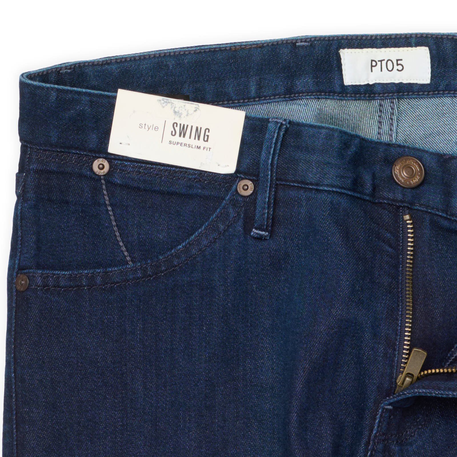 PT05 "Swing" Indigo Blue Cotton-Polyester Stretch Superslim Jeans NEW US 30