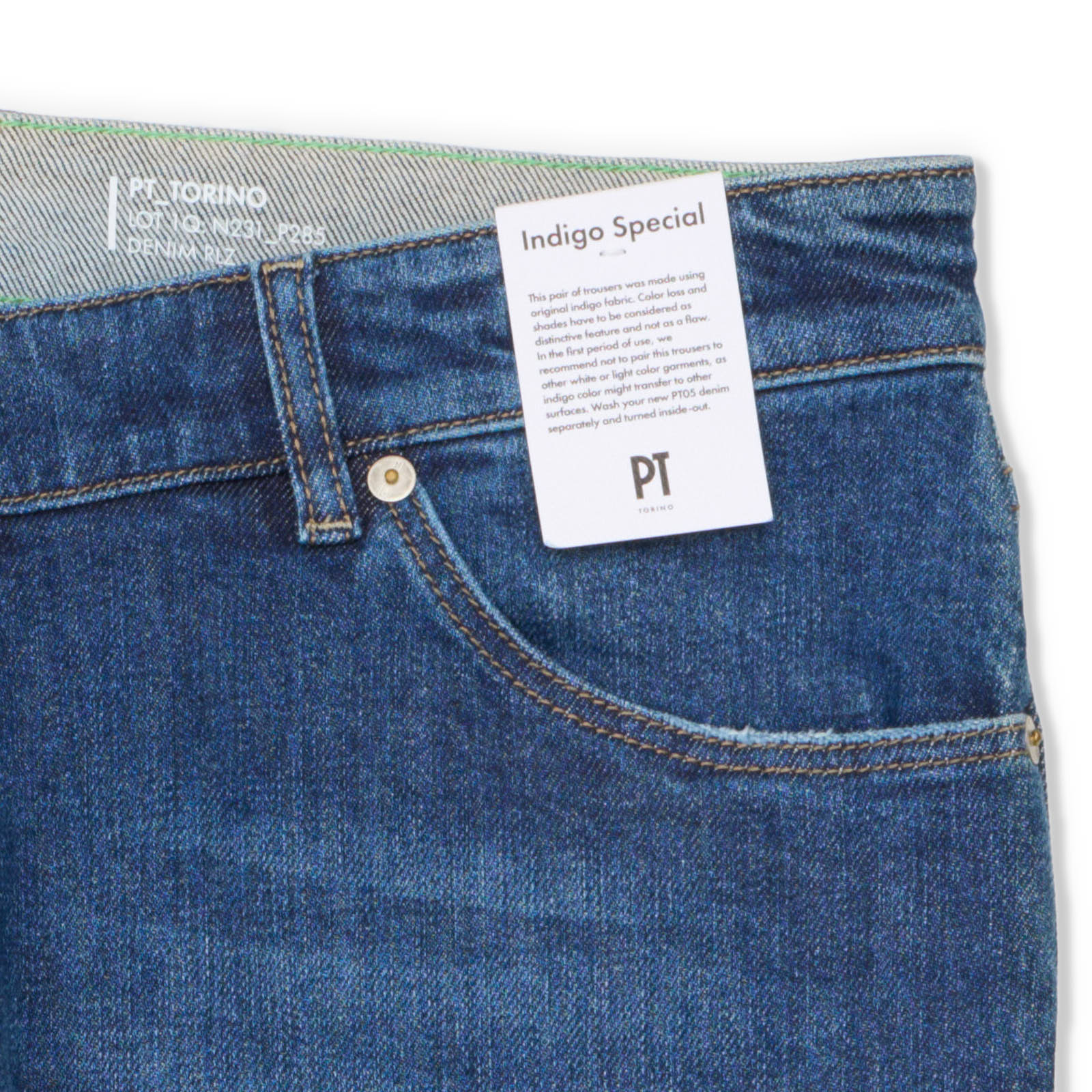 PT05 "Swing" Indigo Blue Denim Cotton Slim Fit Jeans NEW US 40