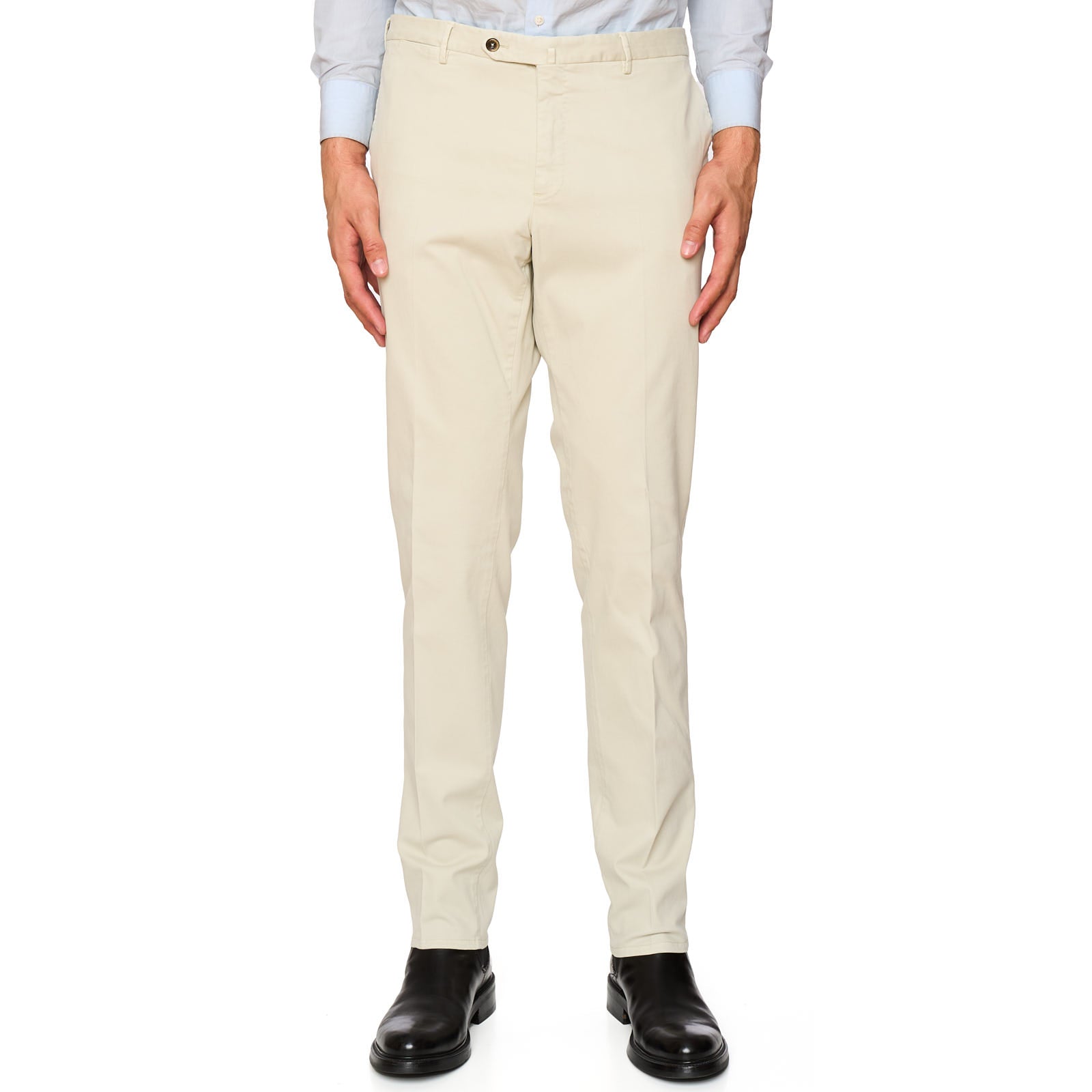 PT PANTALONI TORINO Beige Superslim Fit Stretch Chino Pants NEW