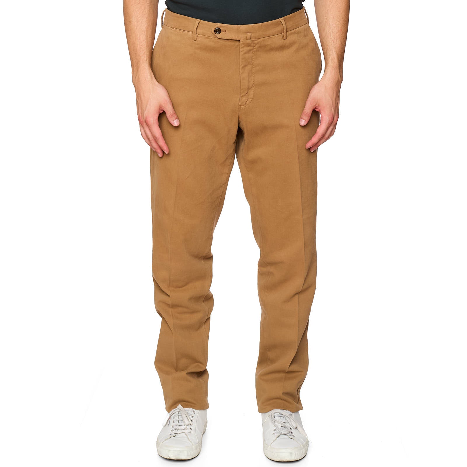 PT PANTALONI TORINO Brown Superslim Fit Cotton-Cashmere Chino Pants NEW US 40