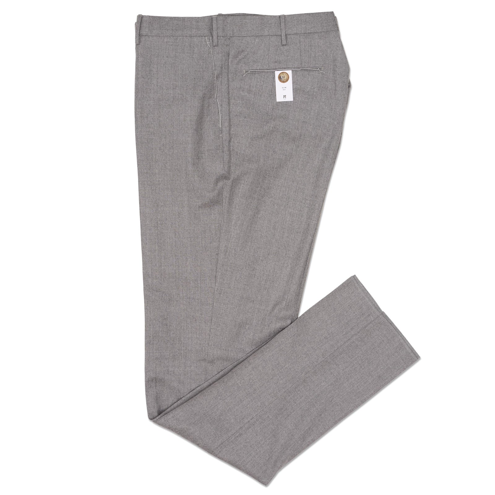 PT PANTALONI TORINO Light Gray Virgin Wool Slim Fit Dress Pants EU 58 PT PANTALONI TORINO Light Gray Virgin Wool Slim Fit Dress Pants EU 58