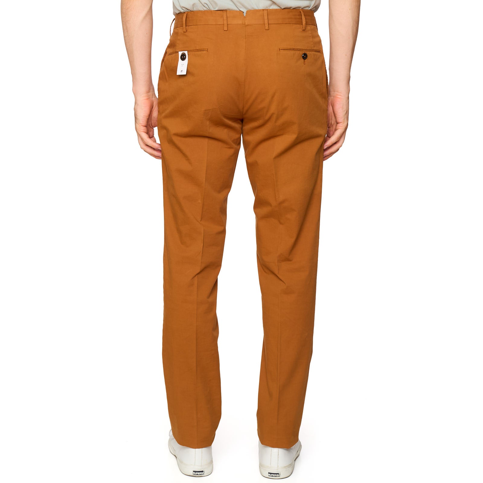 PT PANTALONI TORINO Burnt Orange Slim Fit Stretch Chino Pants EU 58 NEW US 40