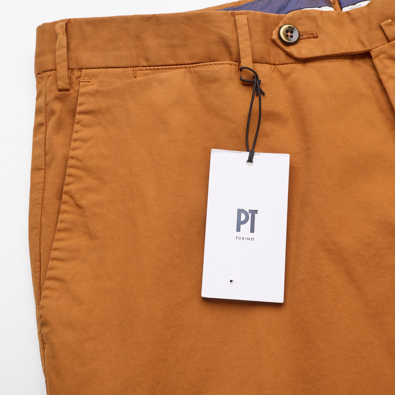 PT PANTALONI TORINO Burnt Orange Slim Fit Stretch Chino Pants EU 58 NEW US 40