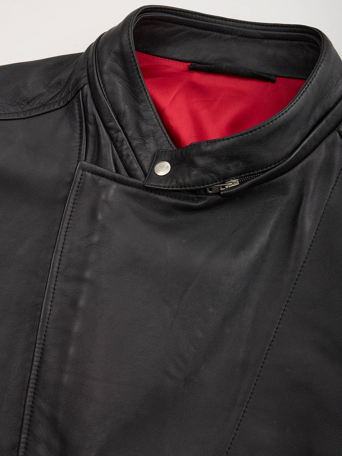 QUAI DE VALMY by SERAPHIN Black Lambskin Leather Motorcycle Jacket