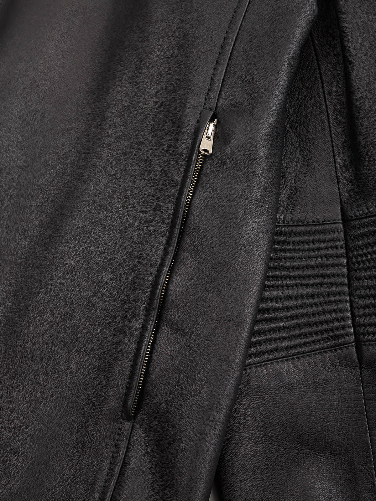 QUAI DE VALMY by SERAPHIN Black Lambskin Leather Motorcycle Jacket