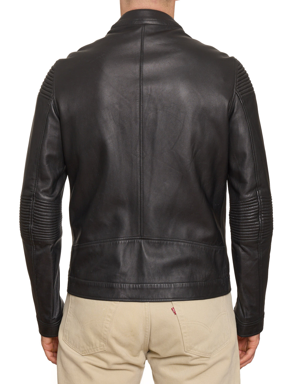 QUAI DE VALMY by SERAPHIN Black Lambskin Leather Motorcycle Jacket