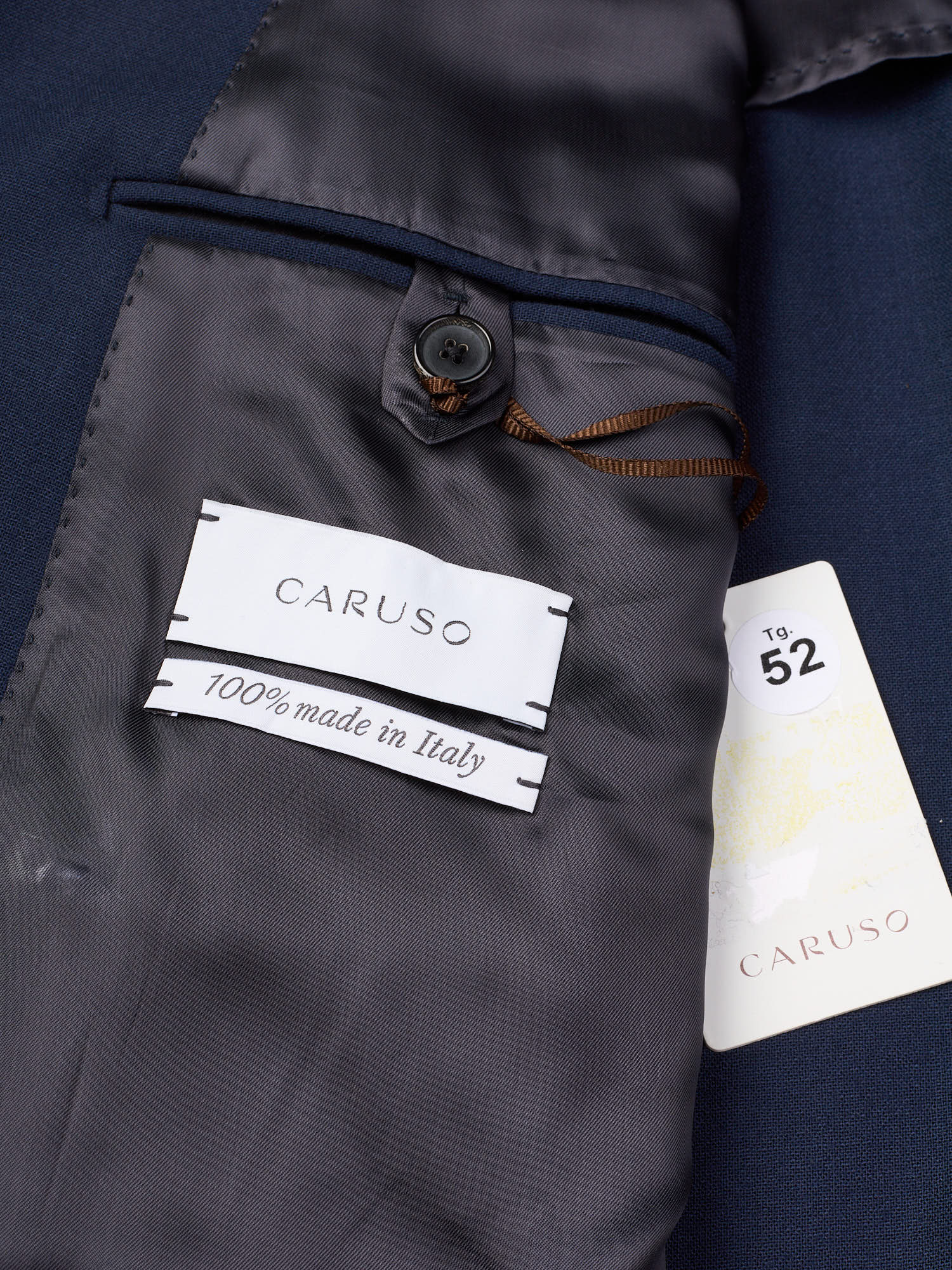 RAFFAELE CARUSO "Aida" Navy Houdini Stretch Wool DB Suit NEW