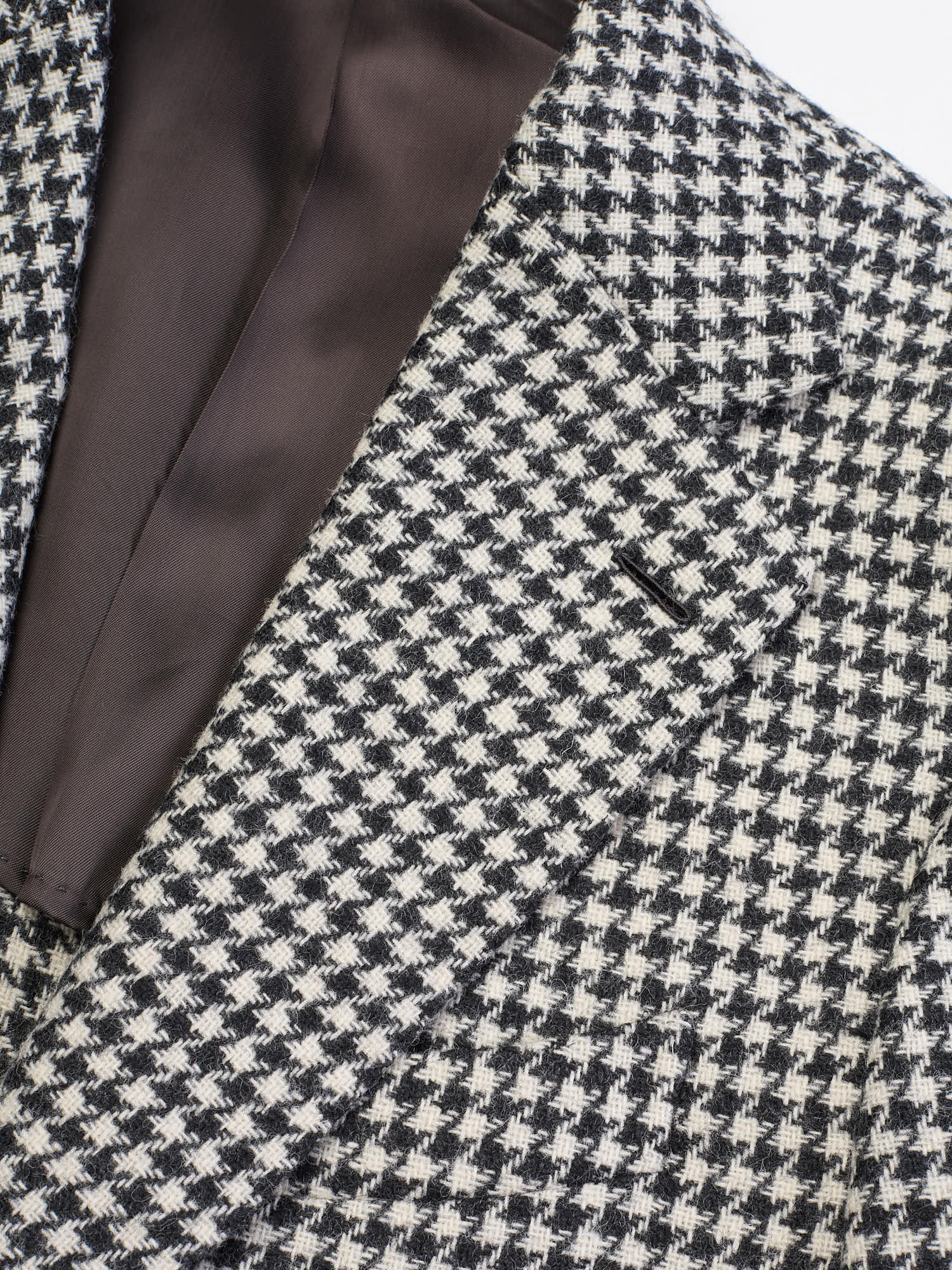 RAFFAELE CARUSO "Aida" Black Houndstooth Wool Blazer Jacket NEW