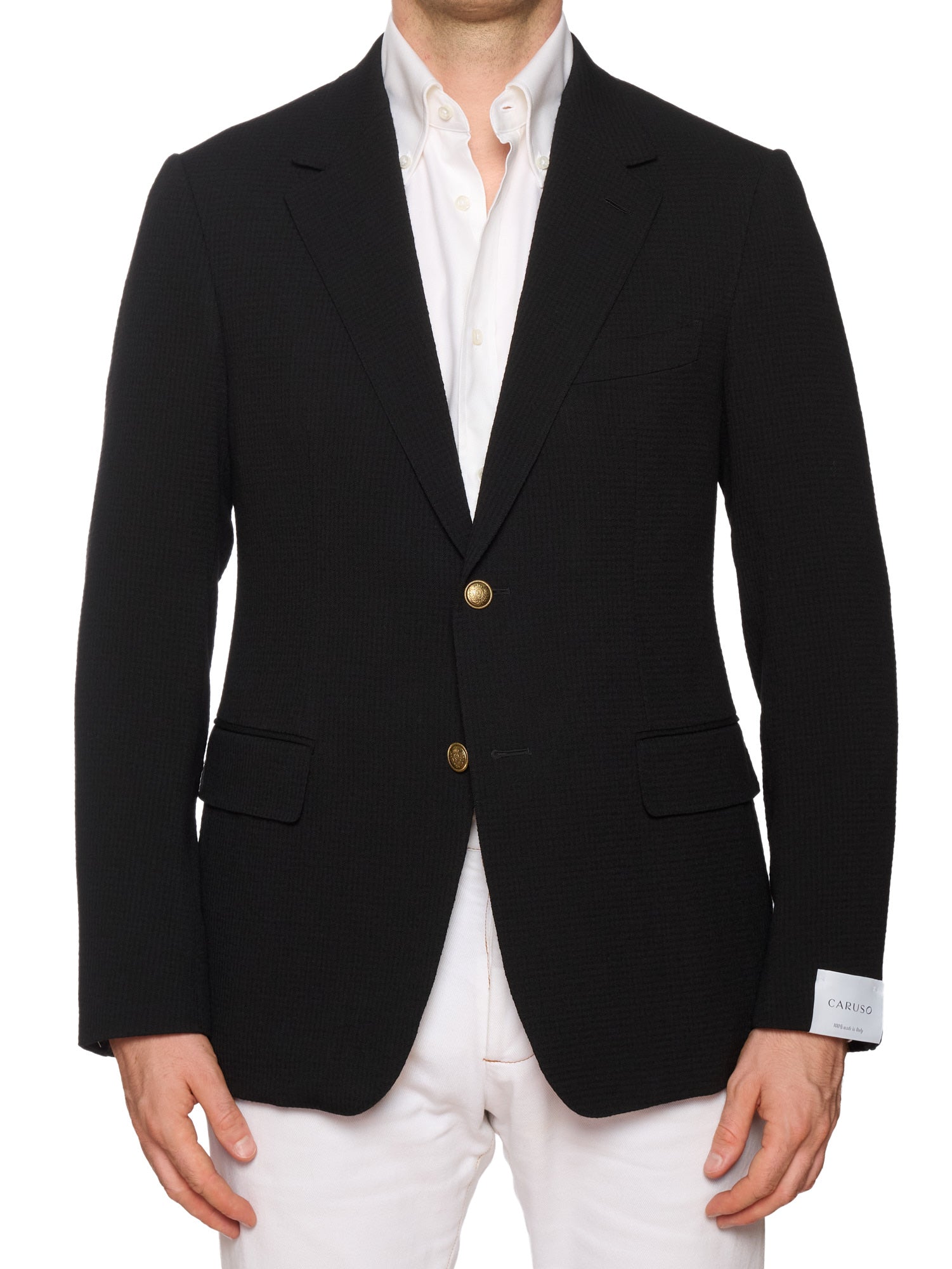 RAFFAELE CARUSO "Figaro" Black Wool Blazer Jacket