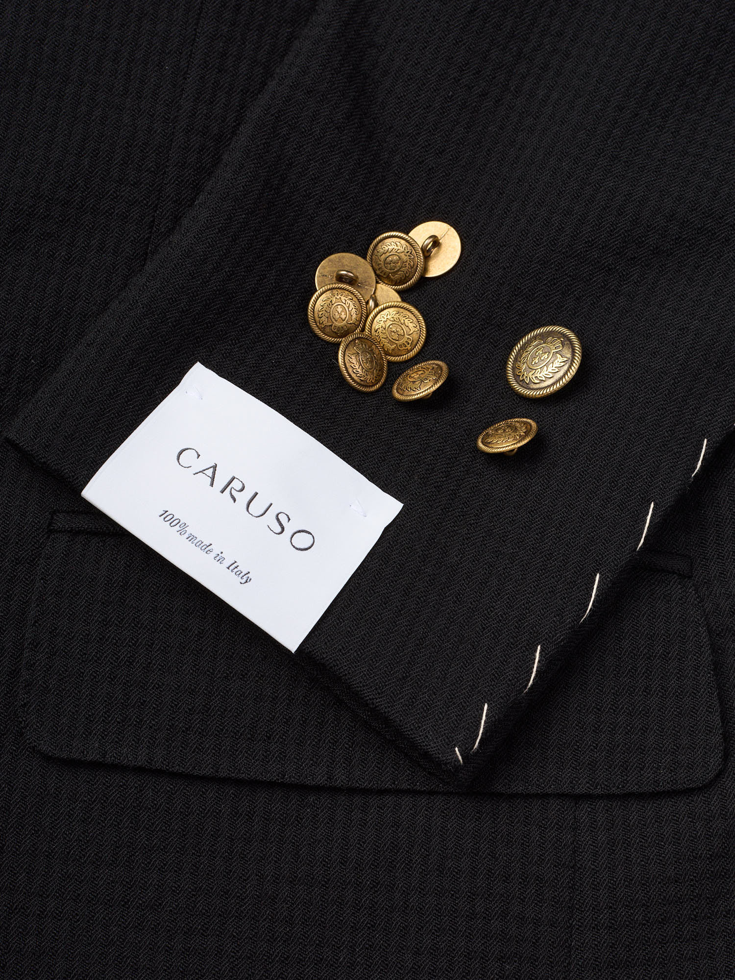 RAFFAELE CARUSO "Figaro" Black Wool Blazer Jacket