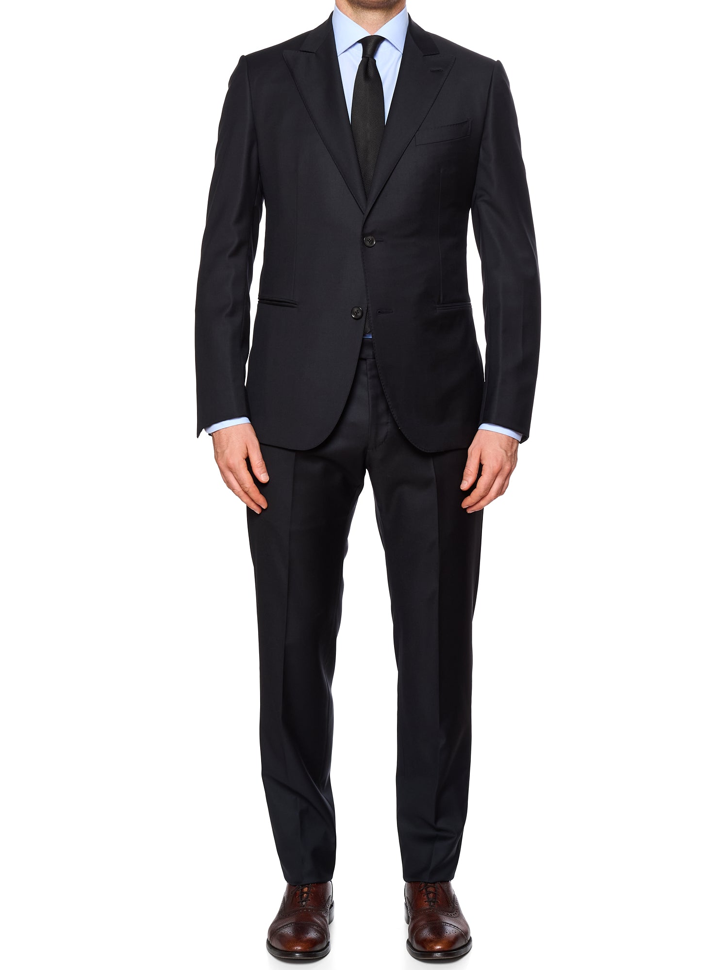 RAFFAELE CARUSO “Manon” Black Loro Piana Super 150’s Tasmanian Suit