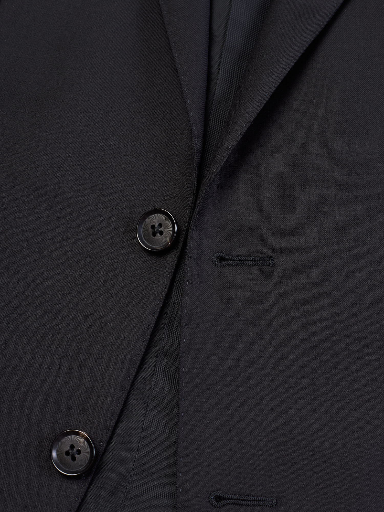 RAFFAELE CARUSO “Manon” Black Loro Piana Super 150’s Tasmanian Suit