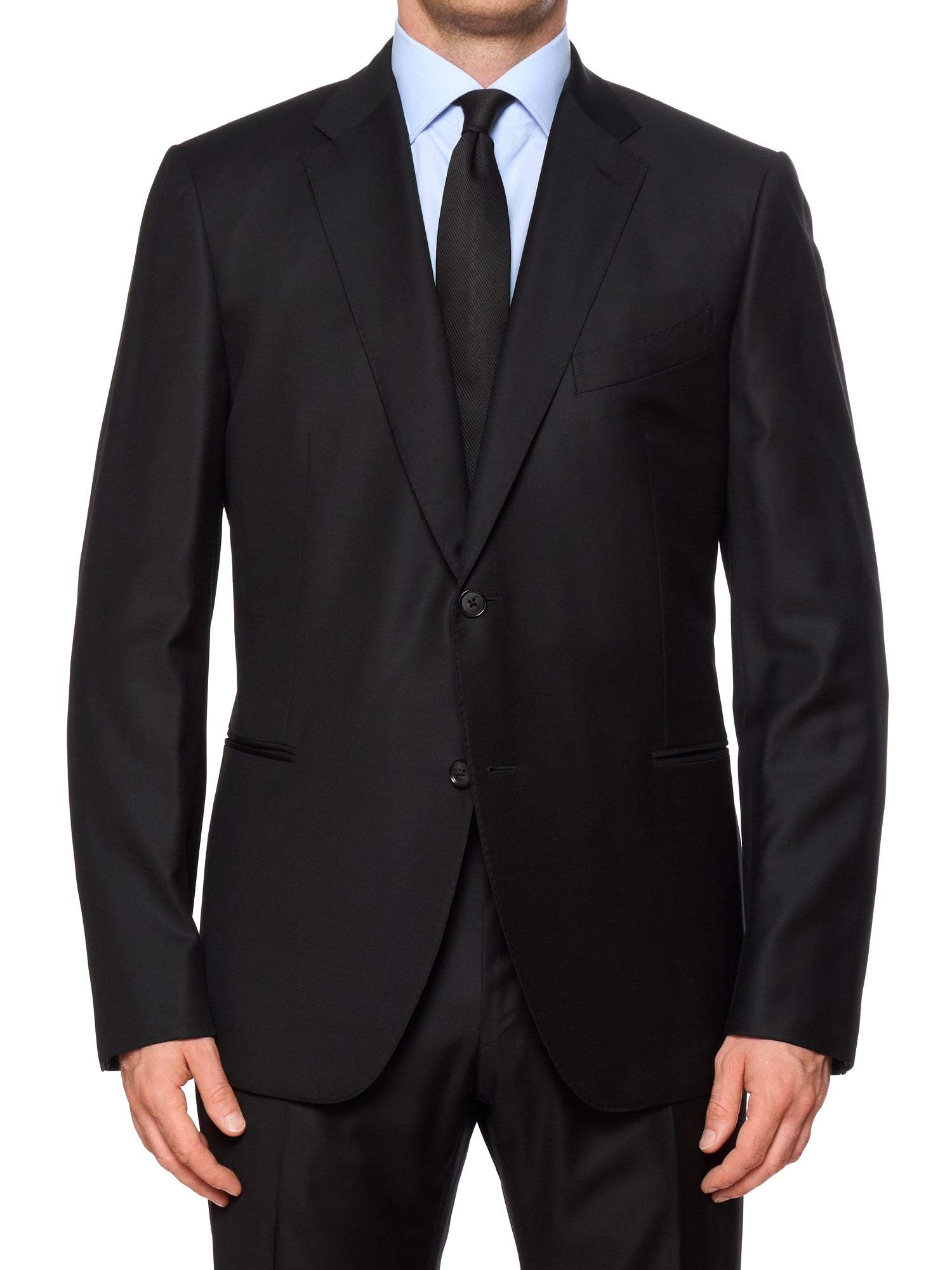 RAFFAELE CARUSO “Manon” Black Loro Piana Super 150’s Tasmanian Suit
