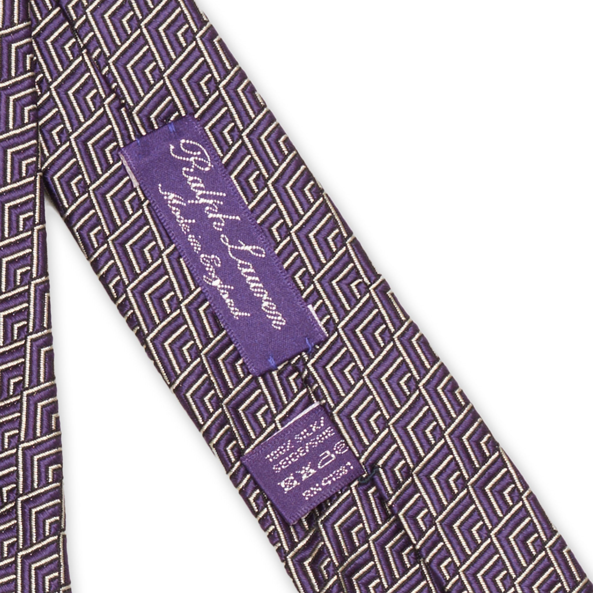 RALPH LAUREN Purple Label England Handmade Unlined Silk Tie Seven Fold NEW RALPH LAUREN