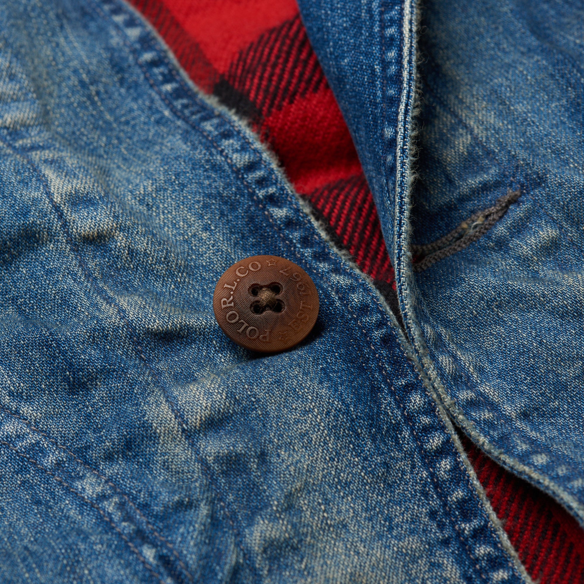 RALPH LAUREN POLO COUNTRY RRL Blue Denim Utility Jacket Removable Lining NEW RALPH LAUREN